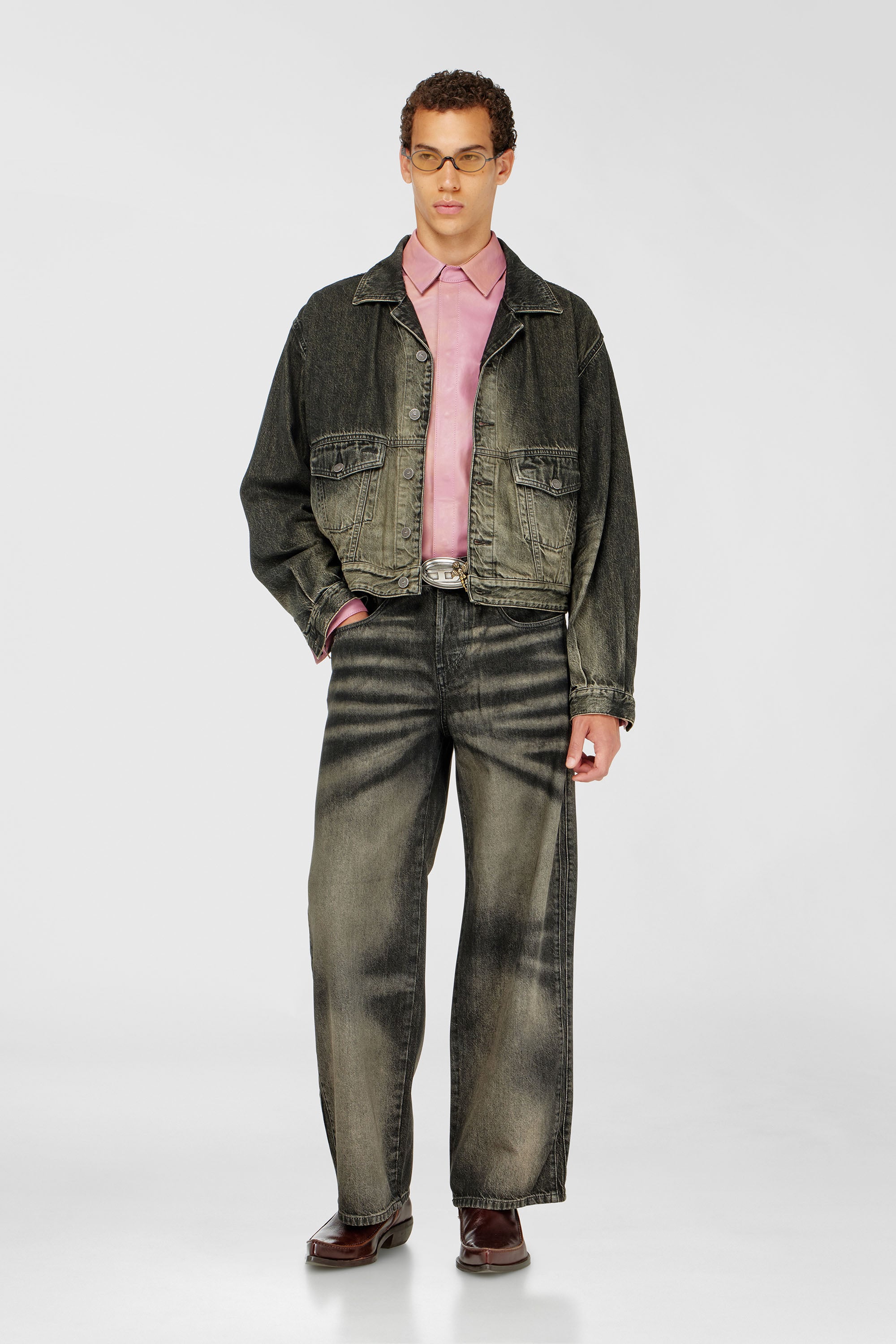 Diesel - Relaxed Jeans 1982 D-Hakou 09R33 Unisex, Negro/Gris oscuro - 1