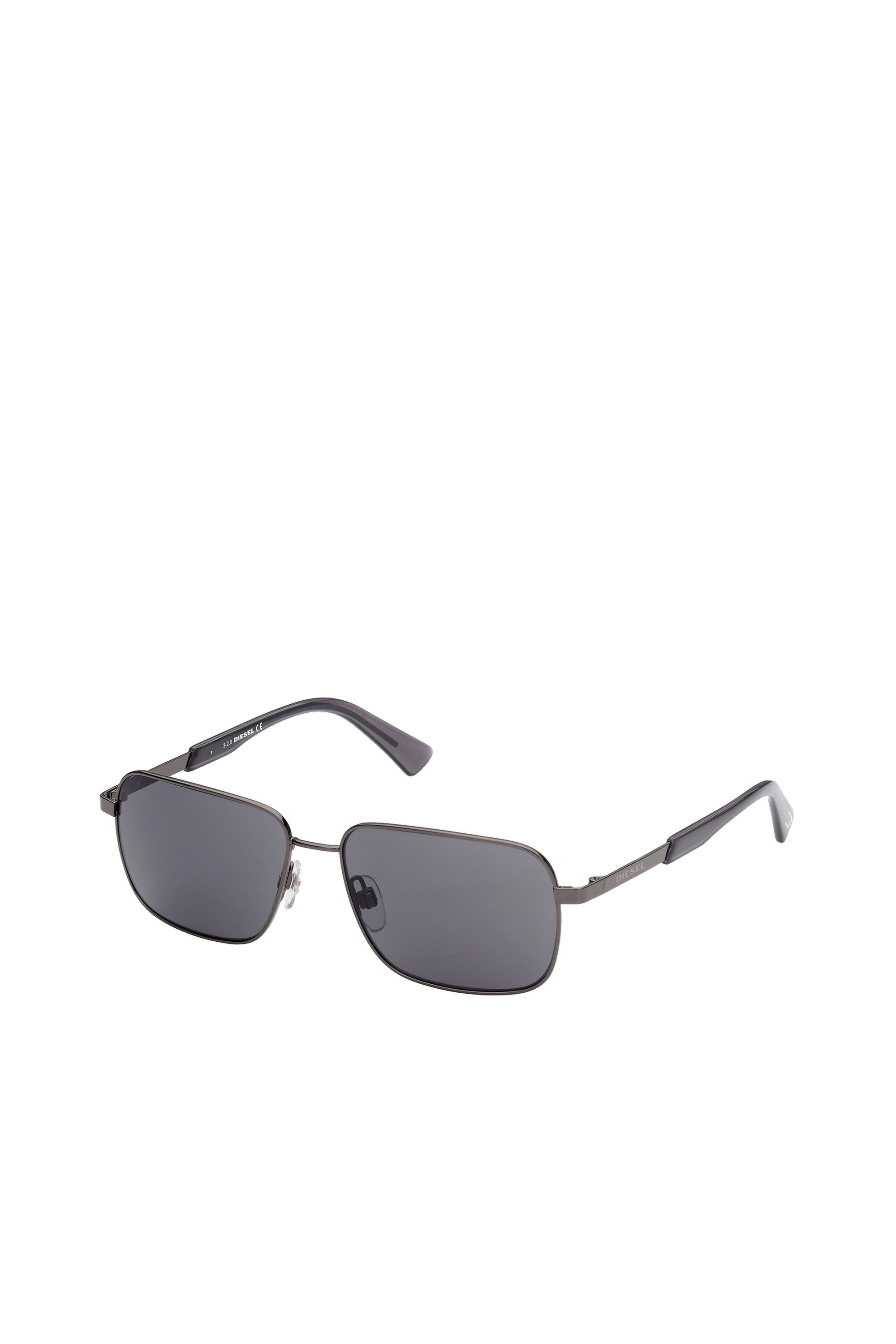 Diesel - DL0354, Man's Rectangular easy to wear metal sunglasses in Grey - 2