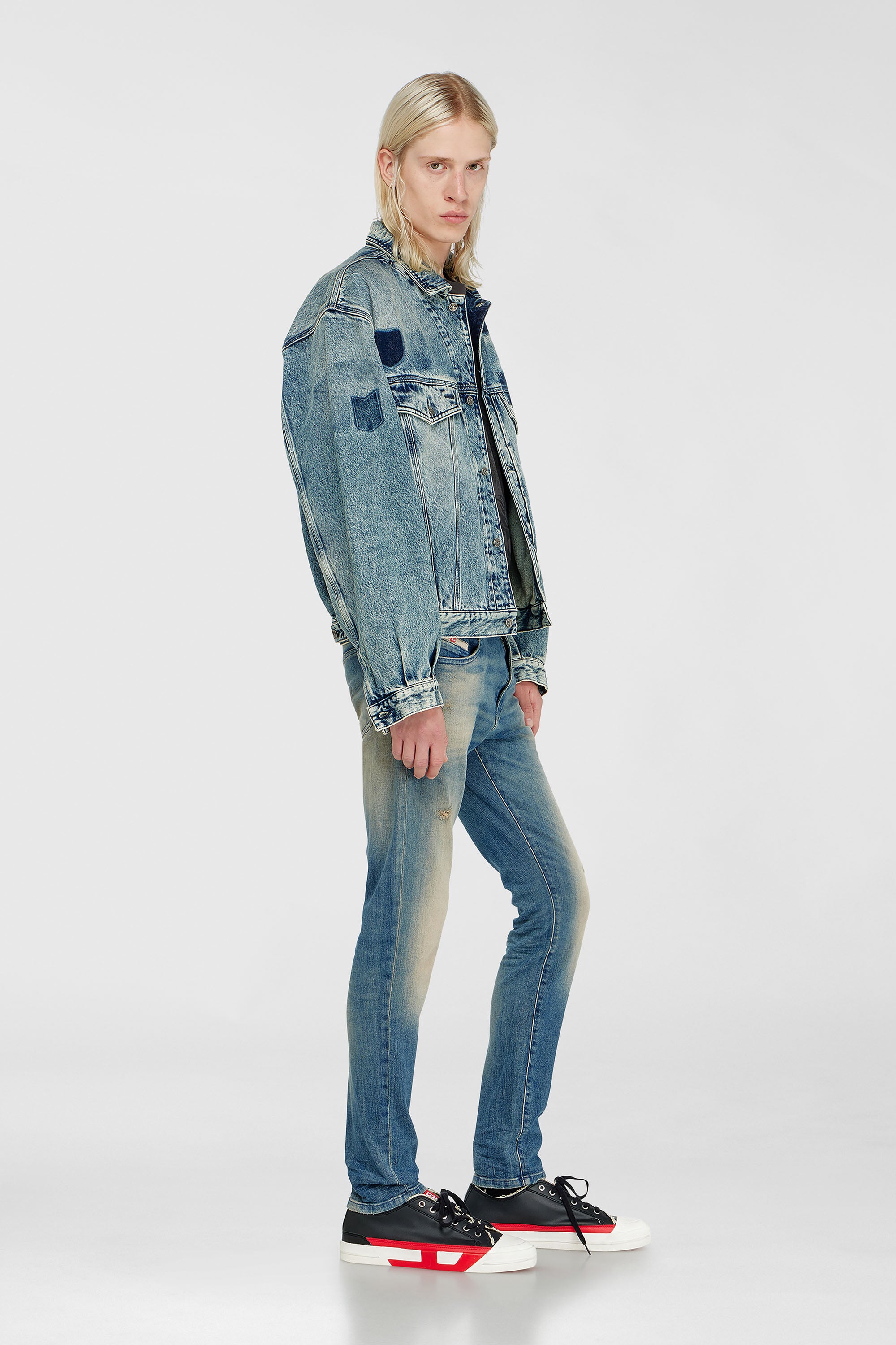 Diesel - Slim Jeans 2019 D-Strukt 0KBBW Hombre, Azul medio - 2