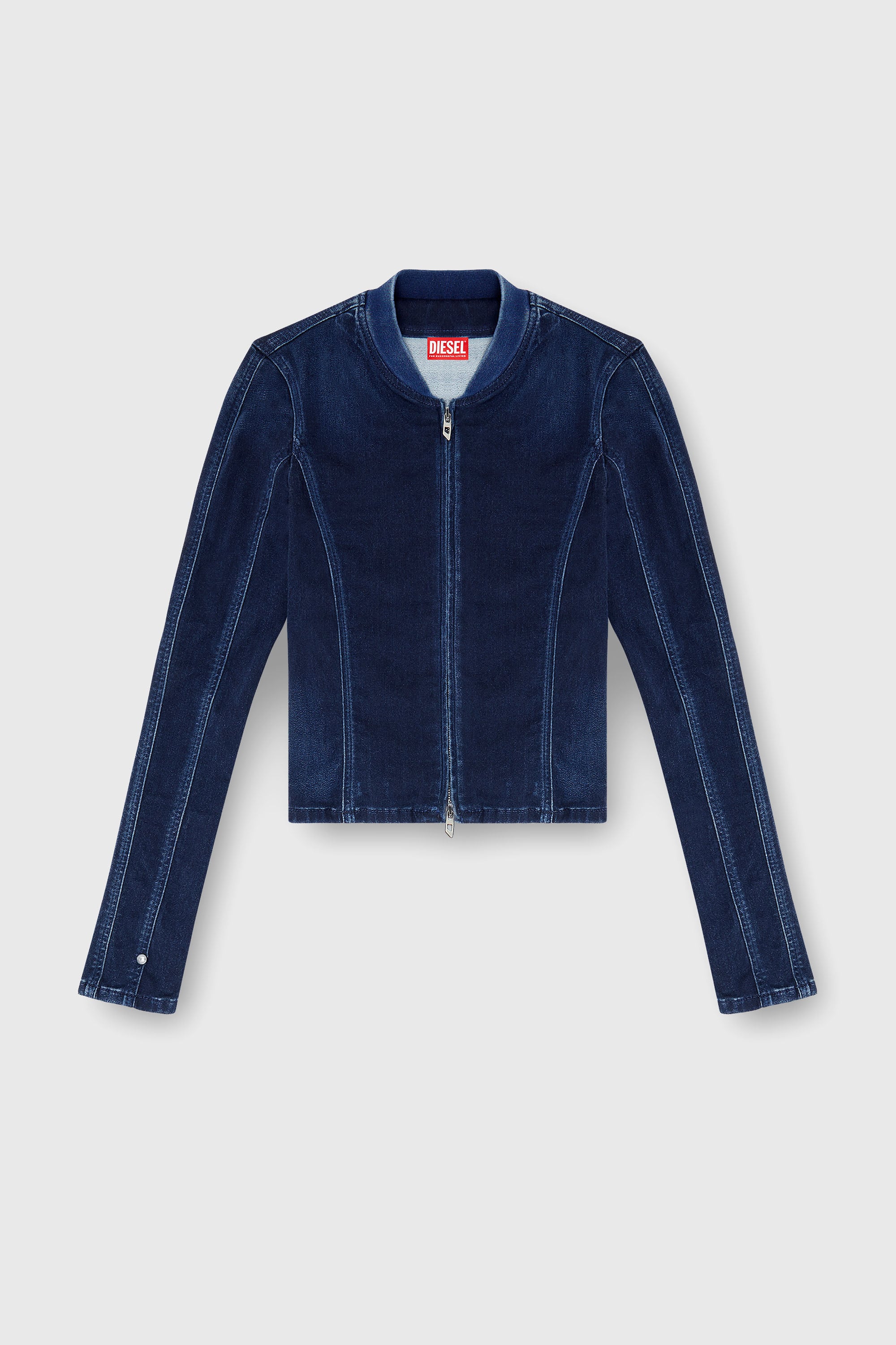 Diesel - DE-GARY-D JOGG, Veste courte en JoggJeans Femme in Bleu - 2