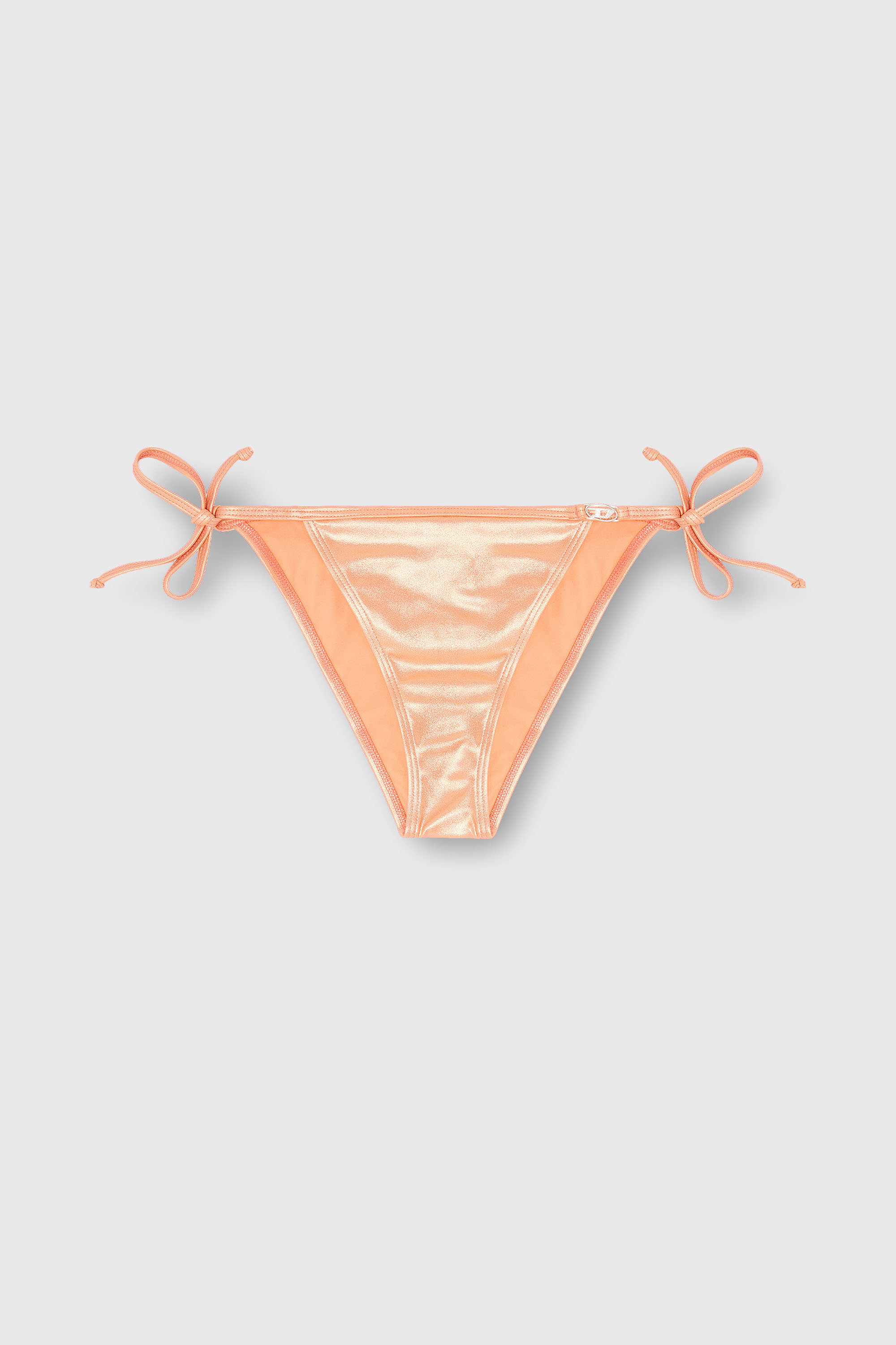 Diesel - BRIGITTES-DNM, Female's Side-tie bikini bottoms in shimmery fabric in Peach - 4