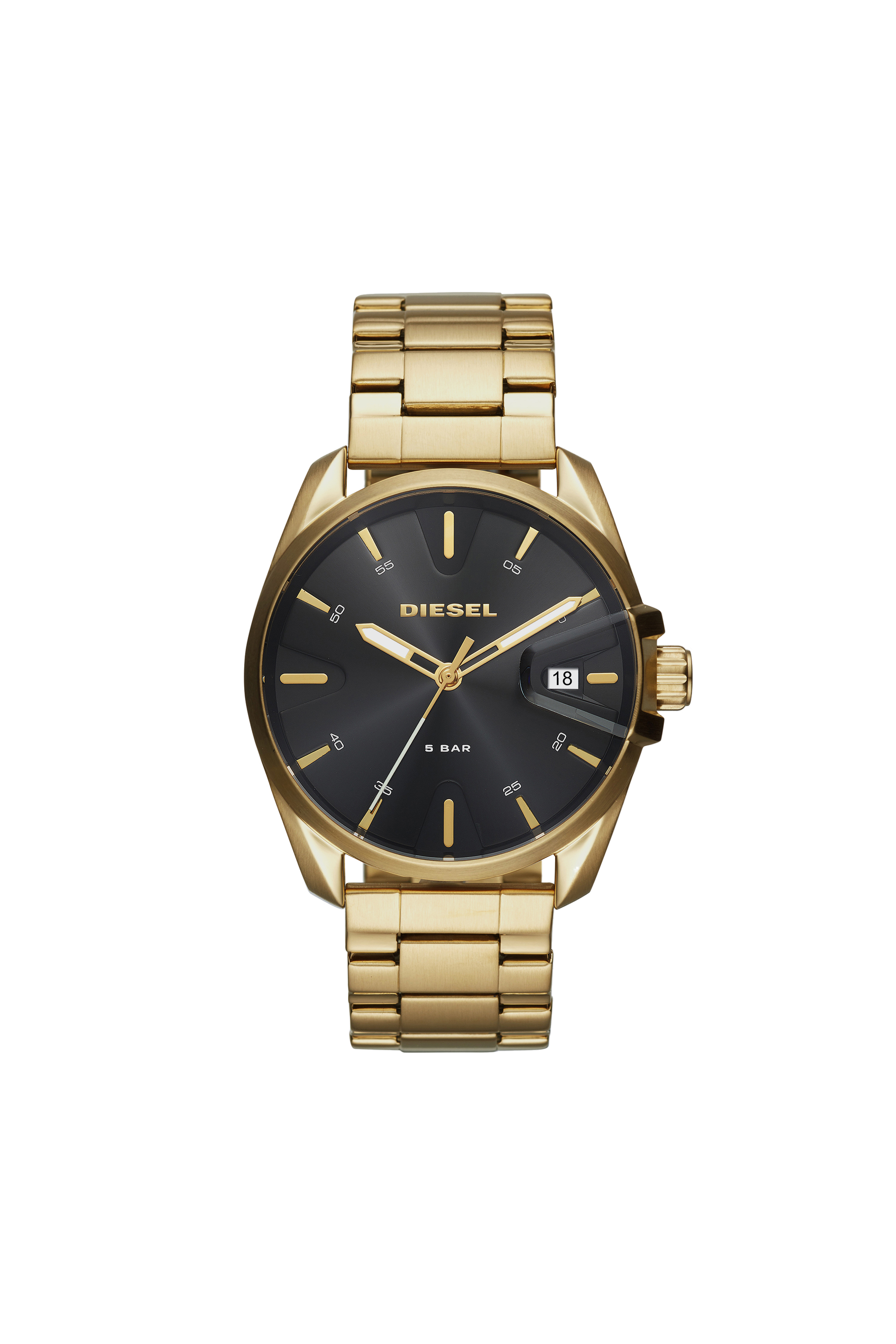 DZ1865 Man: MS9 Chrono gold-tone steel watch, 44 mm | Diesel