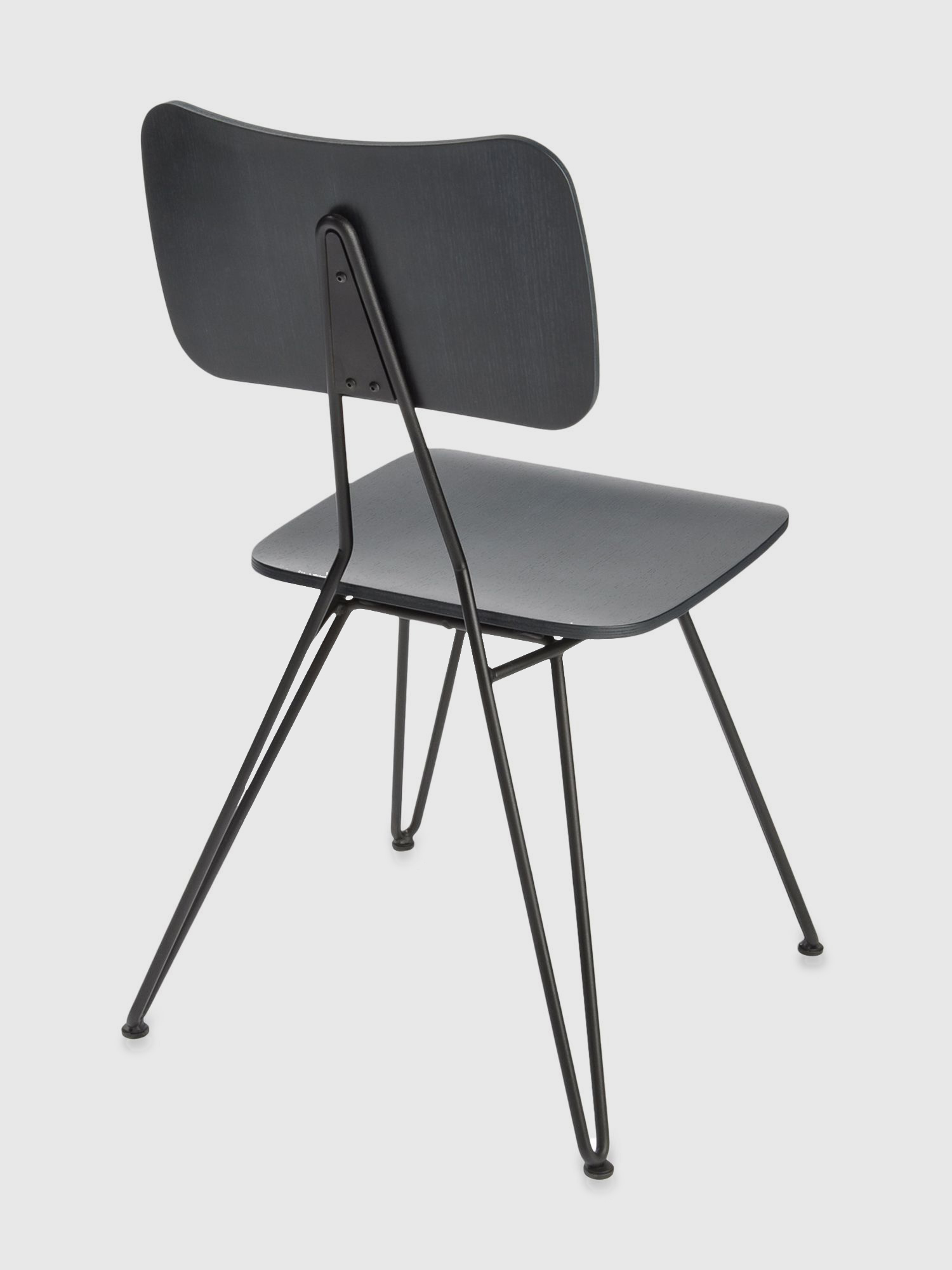 Diesel - DL0F01 OVERDYED, Unisex's Side chair with indigo blue treated wood in Indigo - 2