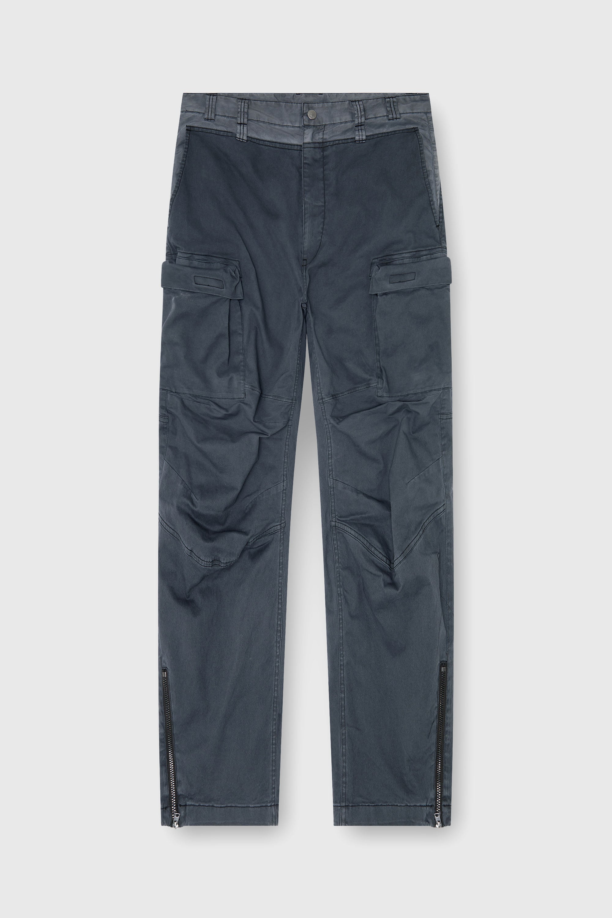 Diesel - P-DELLS, Pantalon cargo en coton et nylon Homme in Bleu - 2