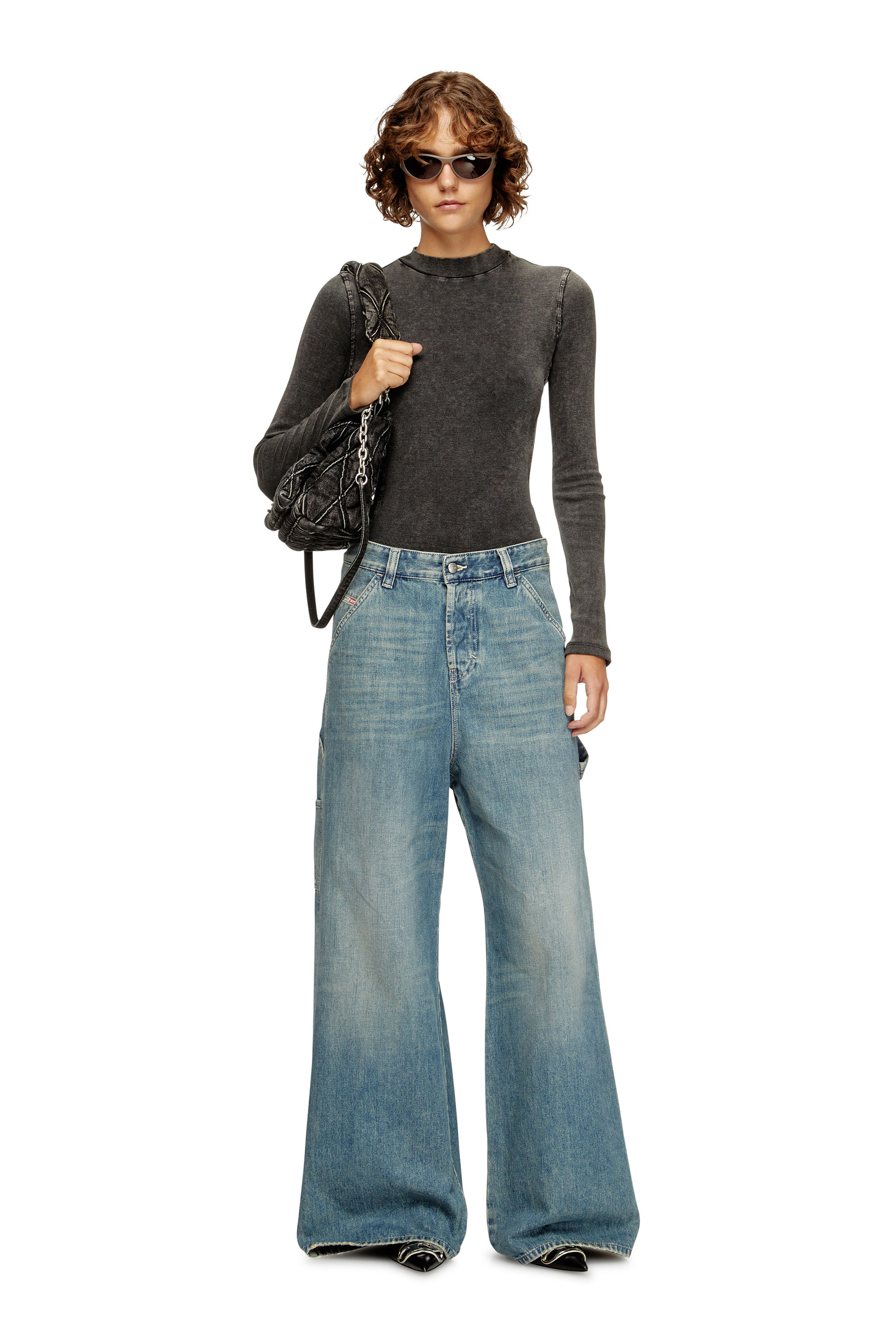 Diesel - Female's Relaxed Jeans 1996 D-Sire 068SK, Light Blue - 3