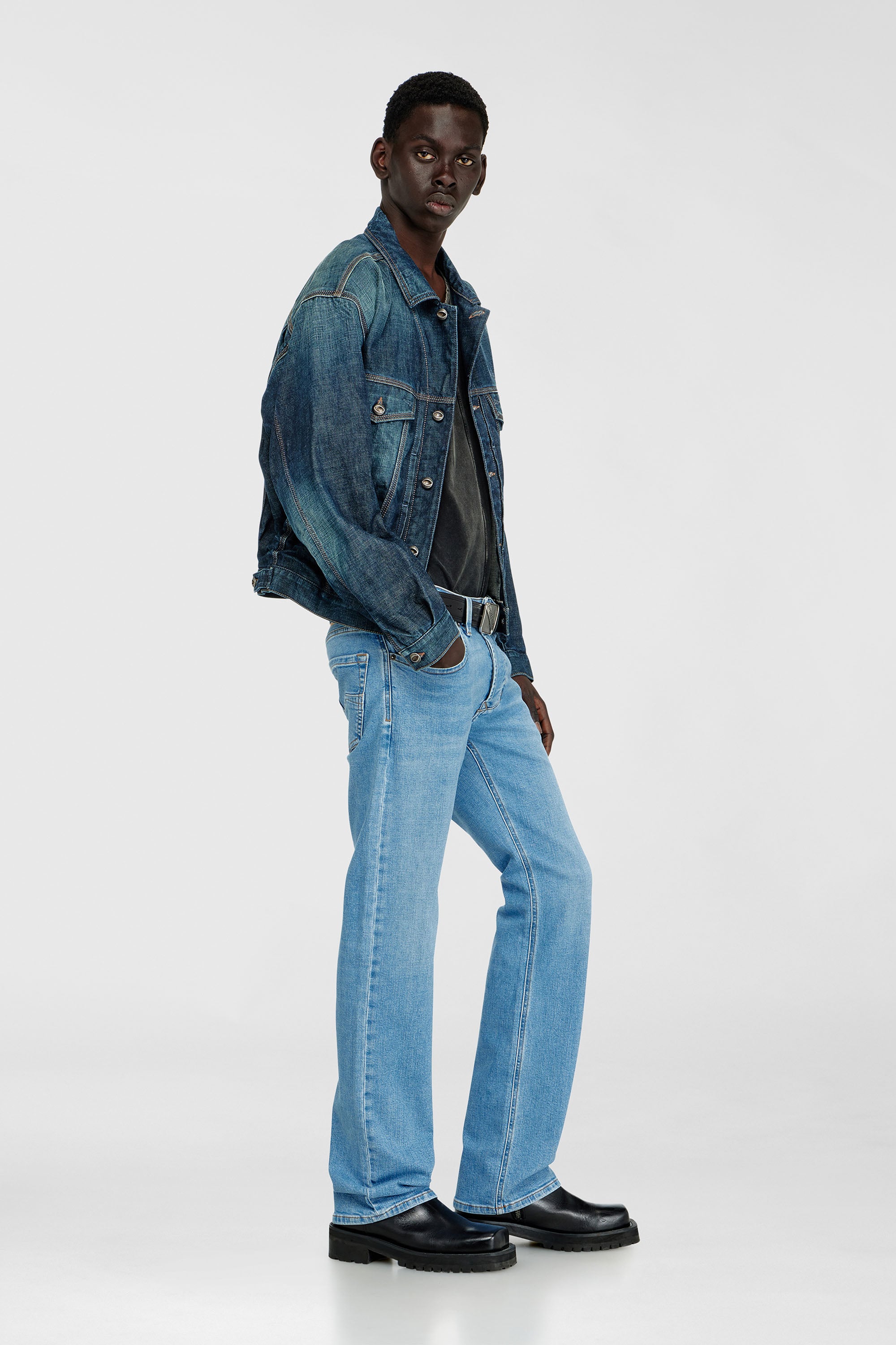 Diesel - Male's Regular Jeans 1985 Larkee 0HDBJ, Light Blue - 2