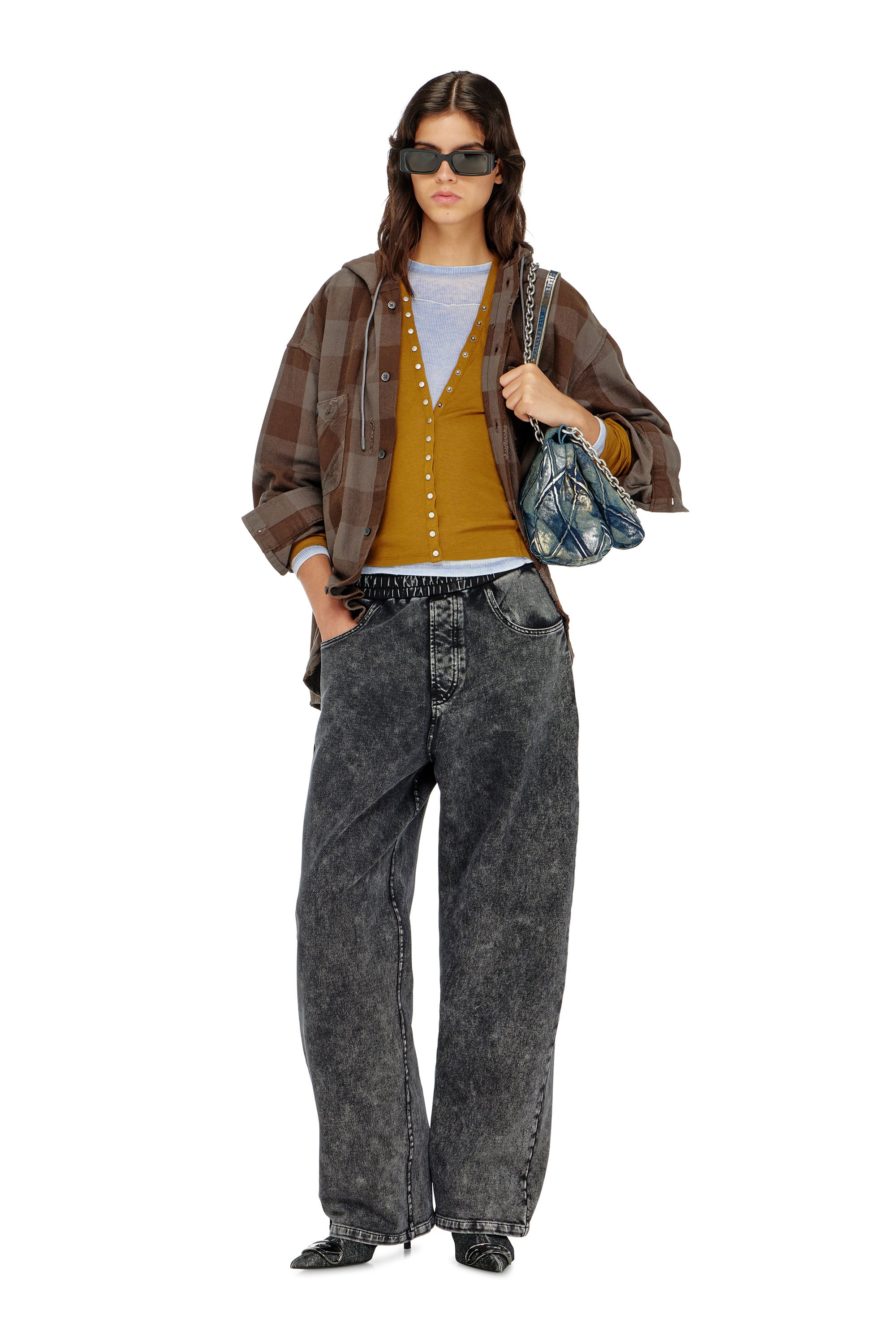 Diesel - P-STUKY, Female's Sweatpants with denim effect in null - 1