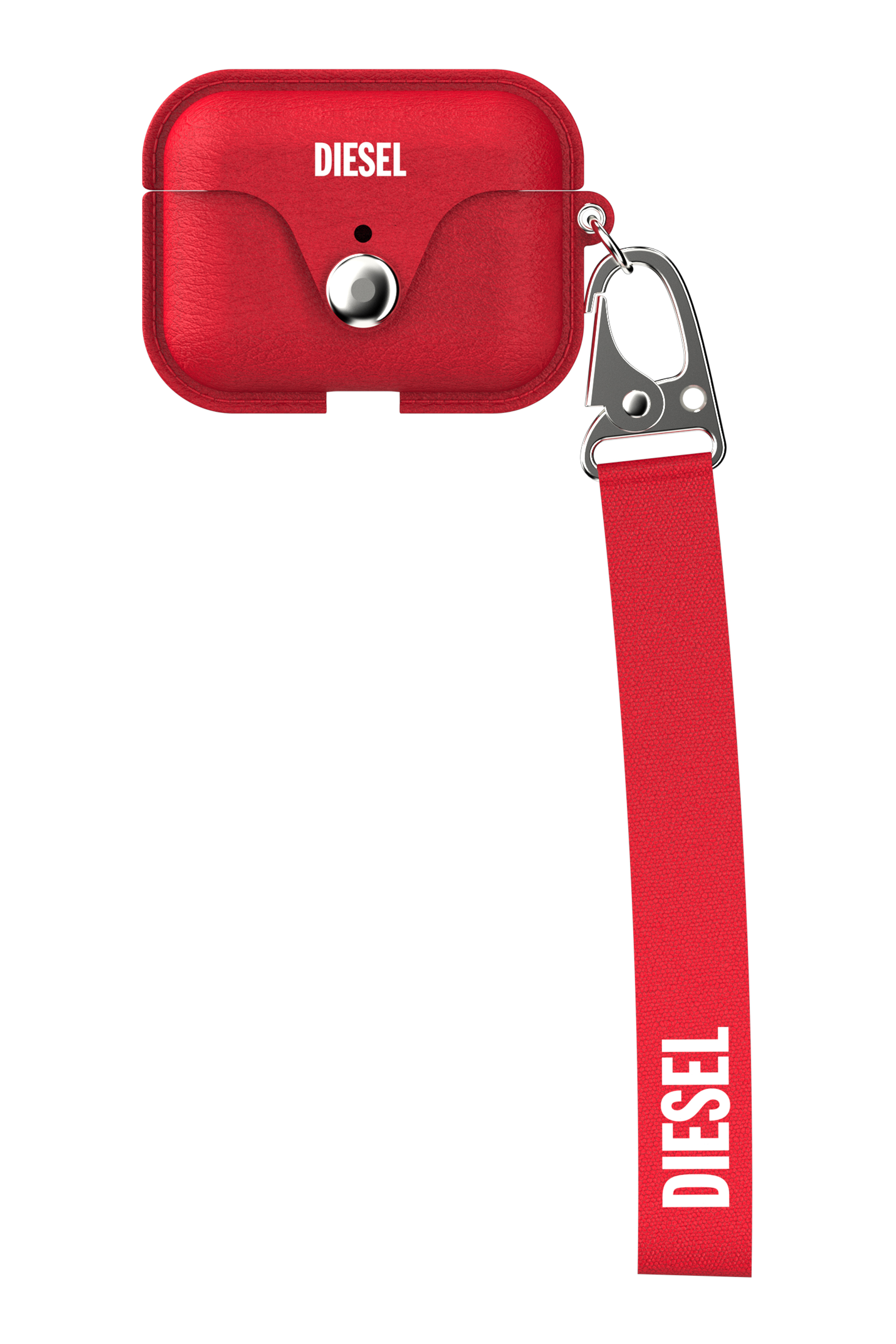 Diesel - 49860 AIRPOD CASE AIRPODS CASE, Estuche de cuero por Airpods Pro Unisex in Rojo - 3