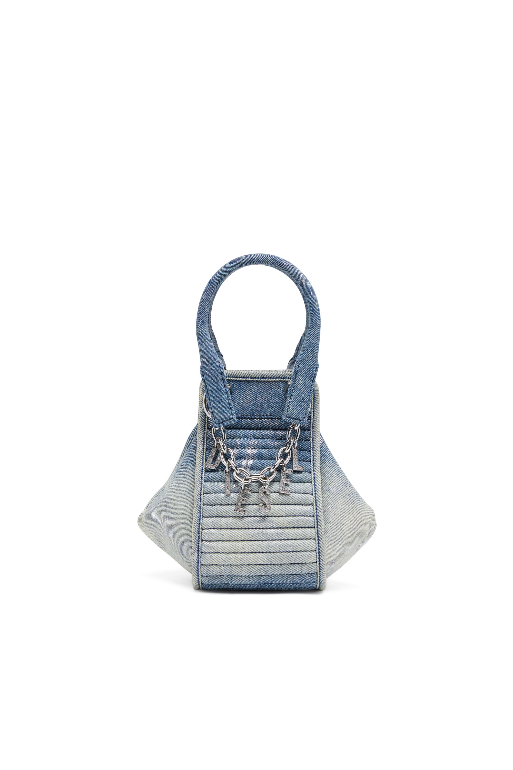 D-VINA-RR XS Woman: Charmed Handbag in solarised Denim D-VINA-RR XS Woman: Charmed Handbag in solarised Denim