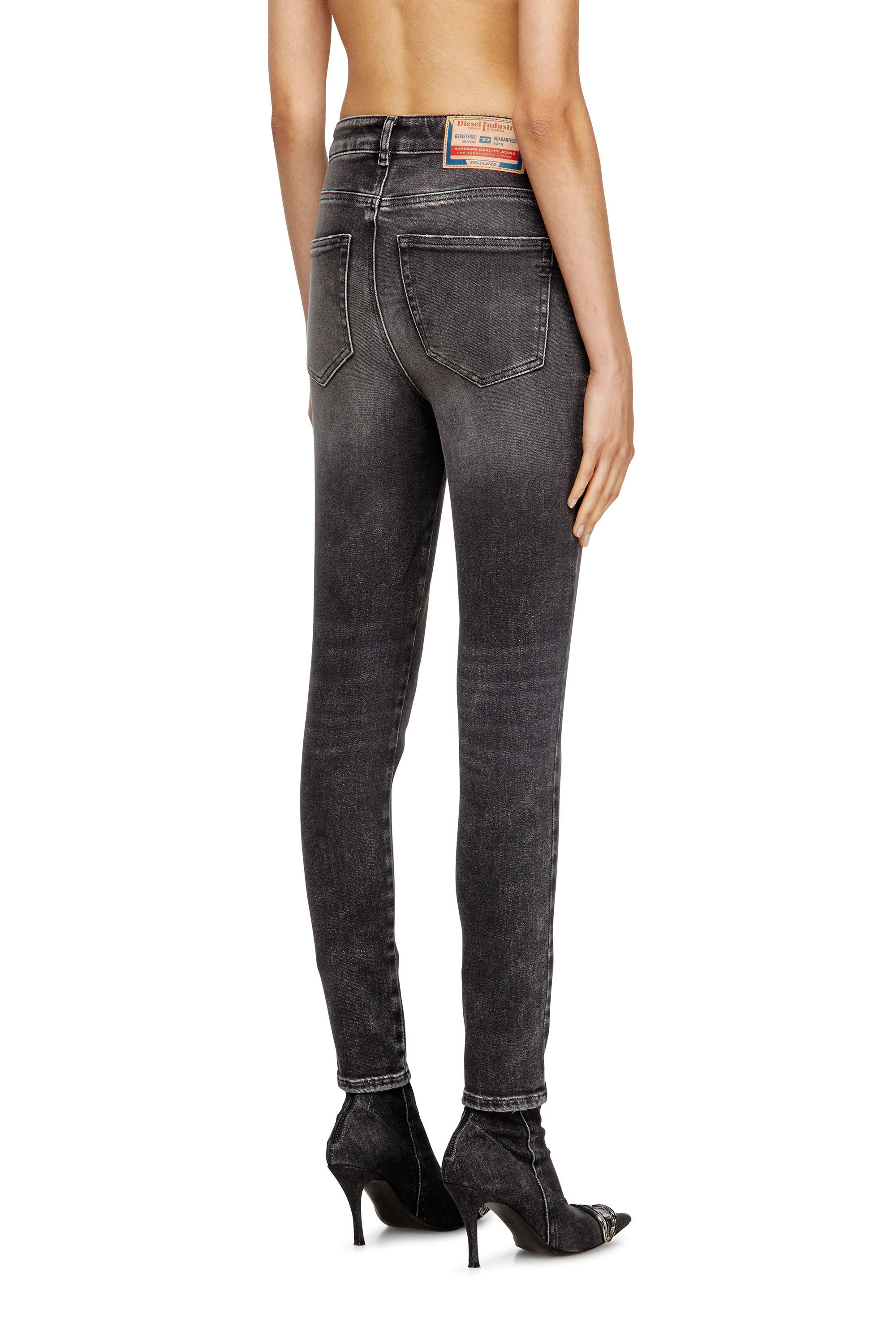 Diesel - Female's Skinny Jeans 1984 Slandy-High 09L93, Black/Dark Grey - 4