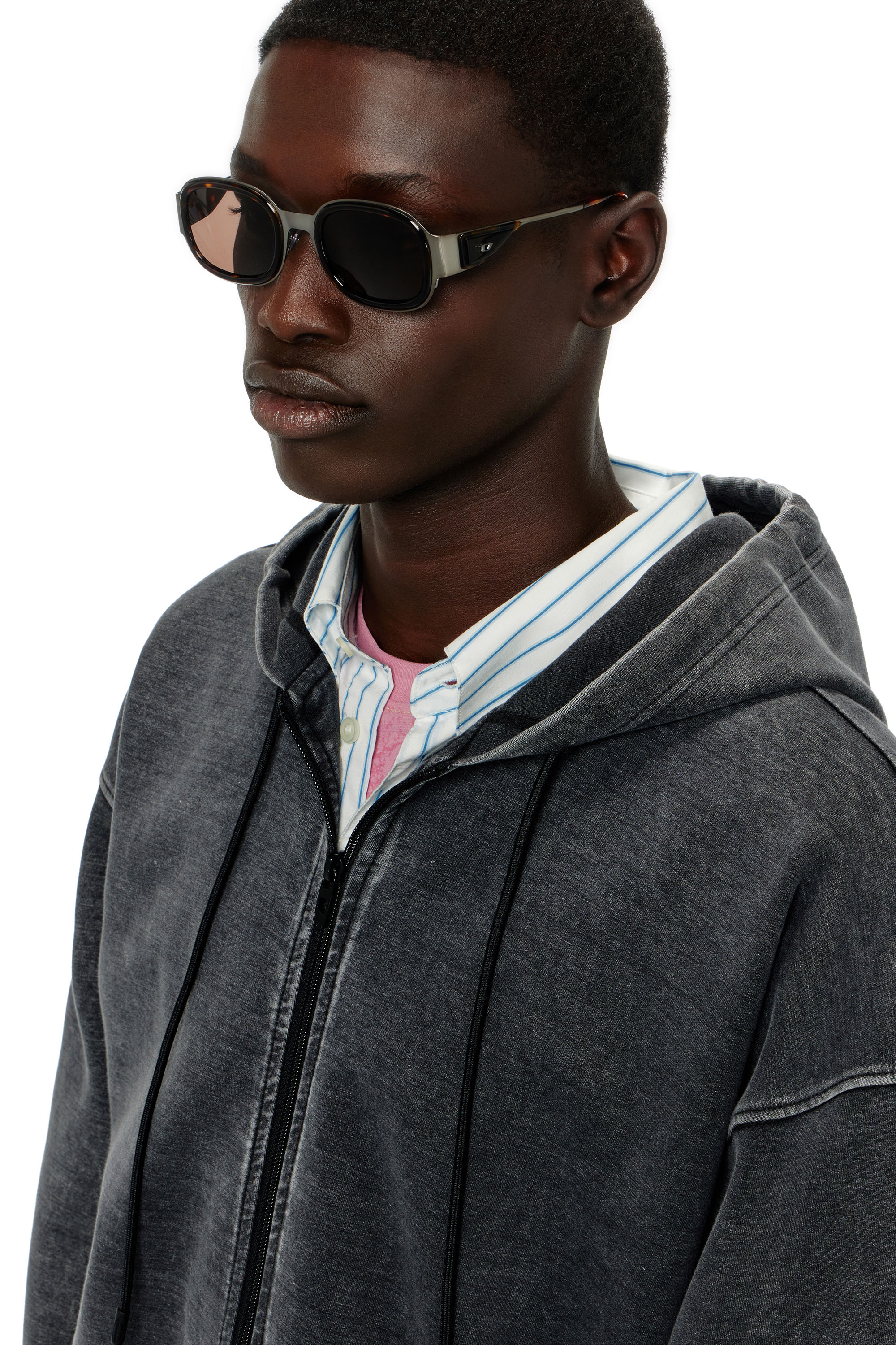 Diesel - 0DL1020, Unisex's Square sunglasses in Brown - 1