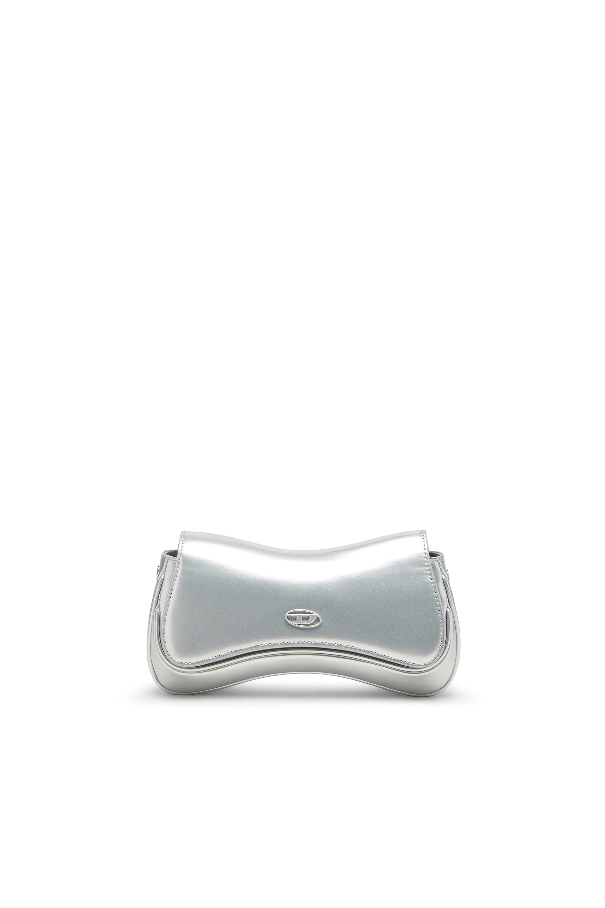 Diesel - PLAY CLUTCH, Female's Play-Clutch in metallic PU in Silver - 1
