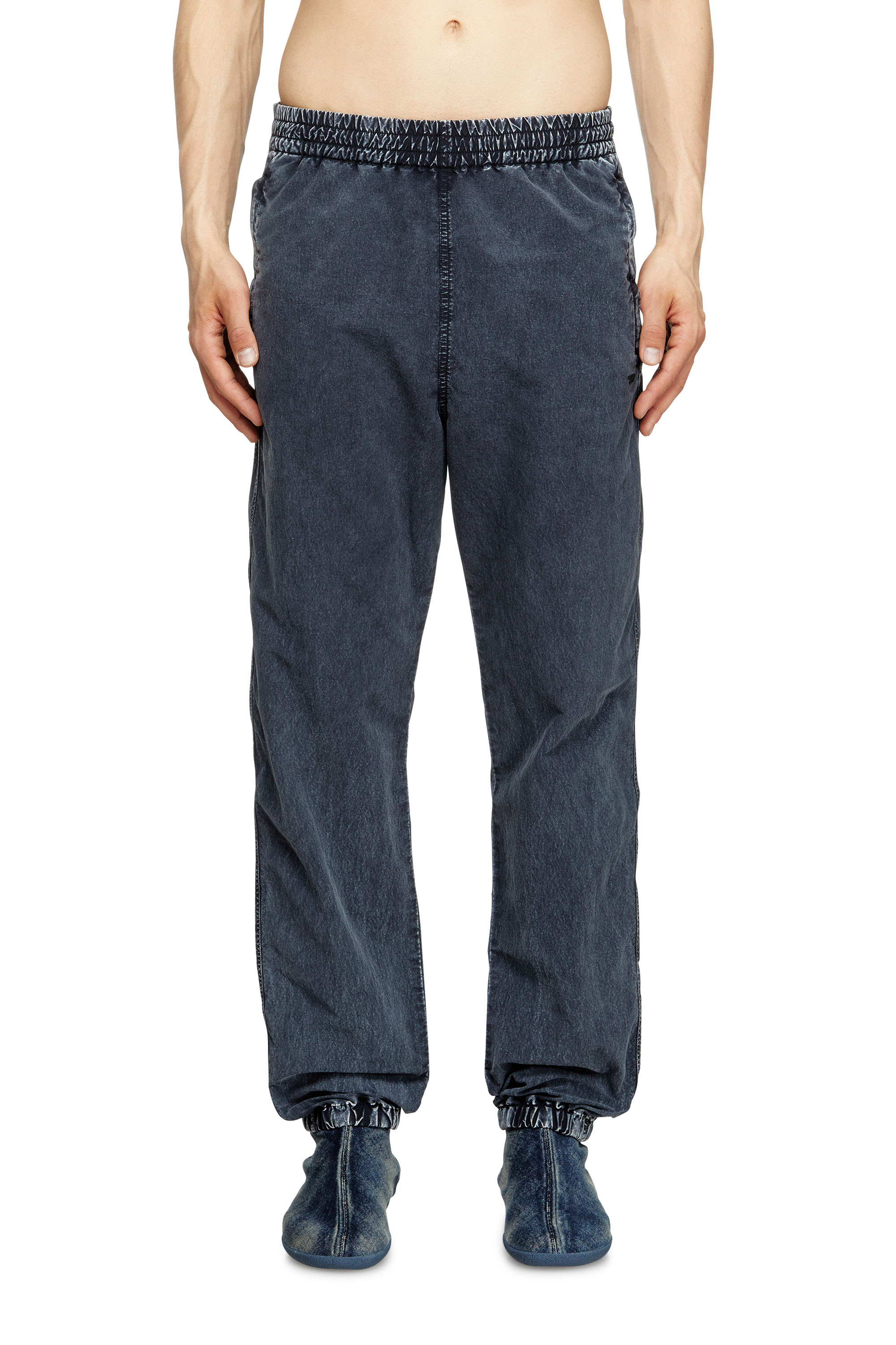Diesel - P-WILSON, Male's Pants in recycled nylon taslan in Dark Blue - 3