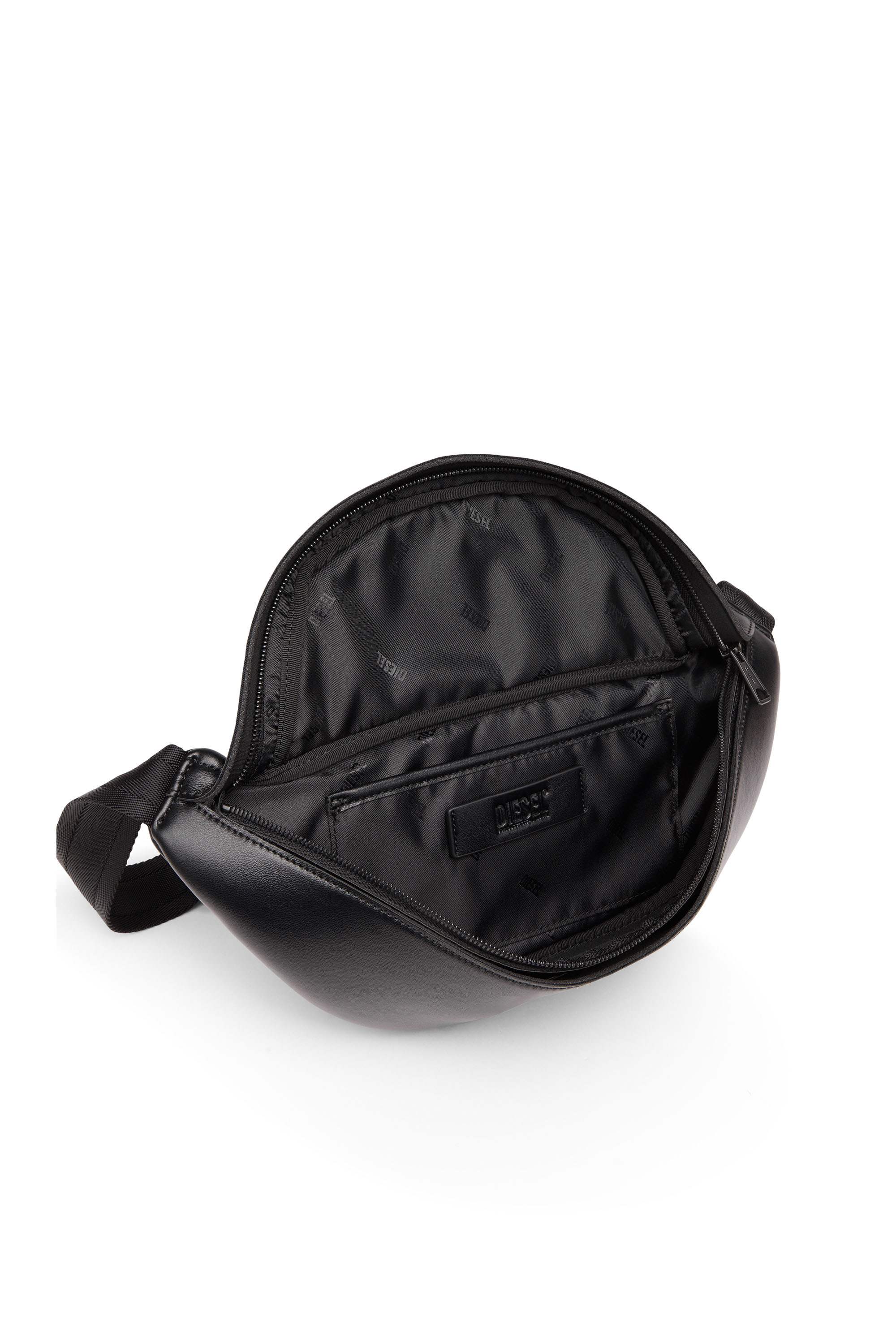 Diesel - HOLI-D BELT BAG M, Holi-D-Sac banane en PU et néoprène Homme in Noir - 4