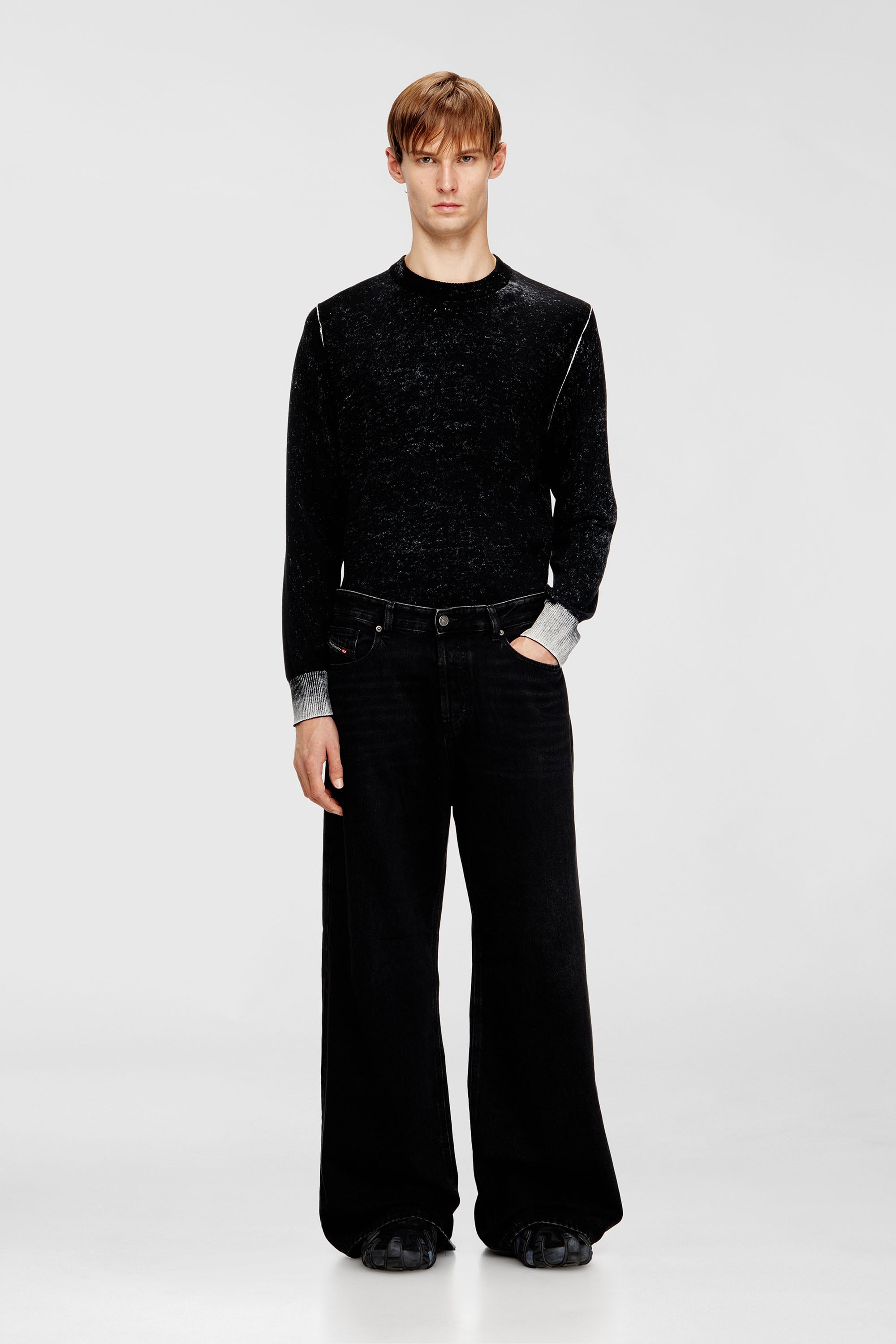 Diesel - Relaxed Jeans 1996 D-Sire 09P09 Unisex, Negro/Gris oscuro - 7