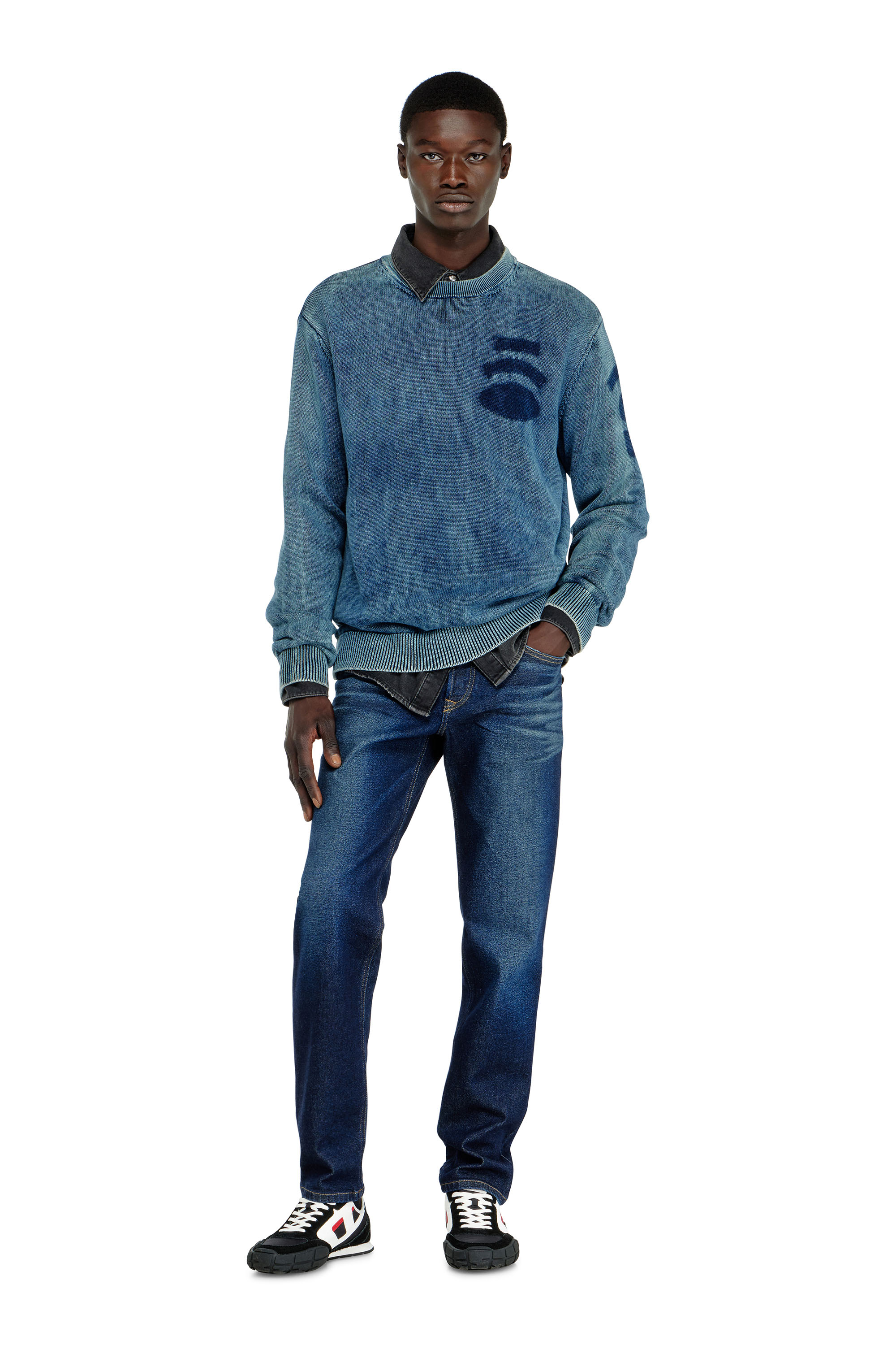 Diesel - Regular Jeans 2023 D-Finitive 0KBBV Homme, Bleu Fonc&eacute; - Image 1