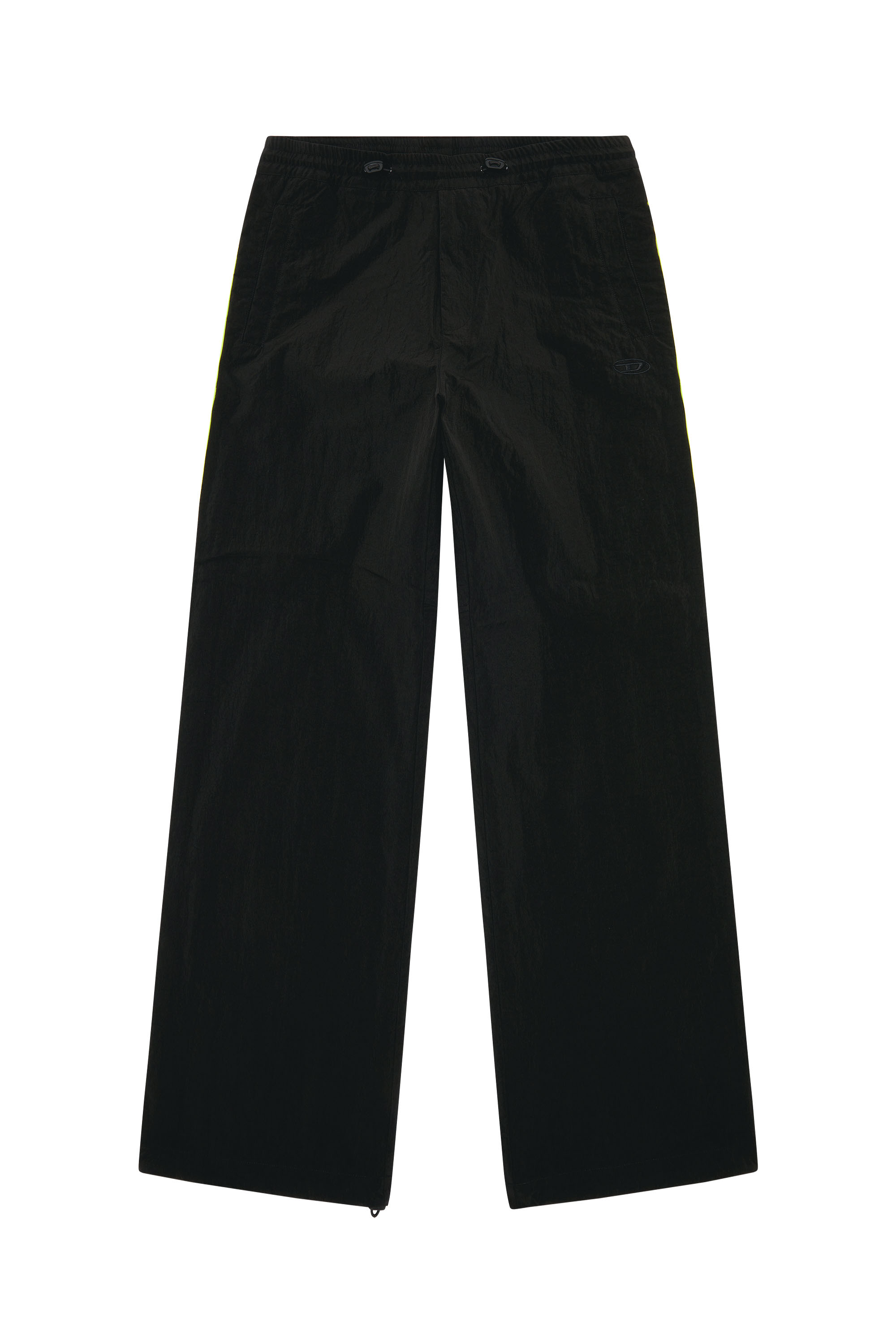 Diesel - P-GOLD-TECH, Man's Lightweight pants in wrinkled nylon in Black - 2