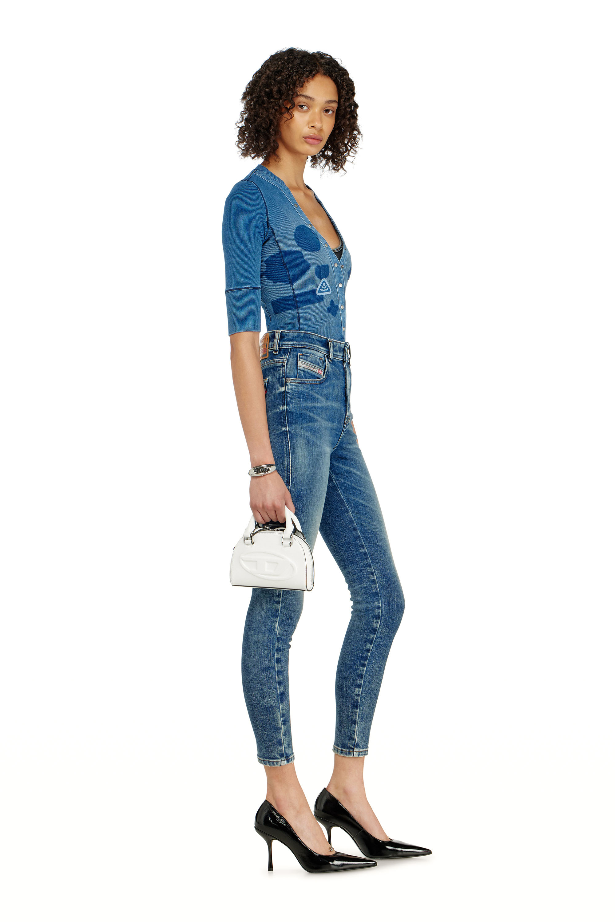 Diesel - Female's Skinny Jeans 1984 Slandy-High 09P72, Medium Blue - 2
