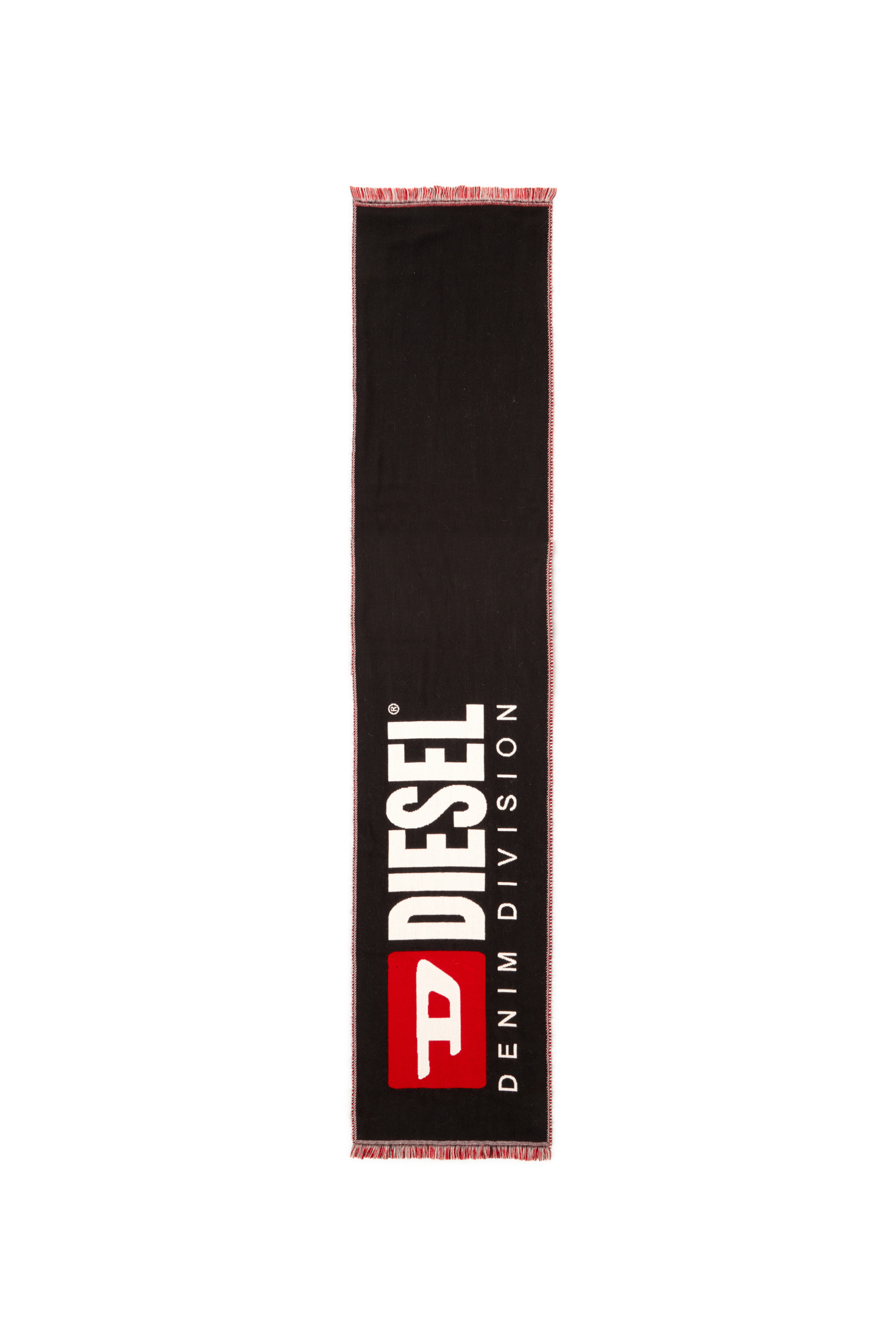 Diesel - S-DIV, Bufanda de mezcla de lana con maxi logo en jacquard Hombre in Multicolor - 2