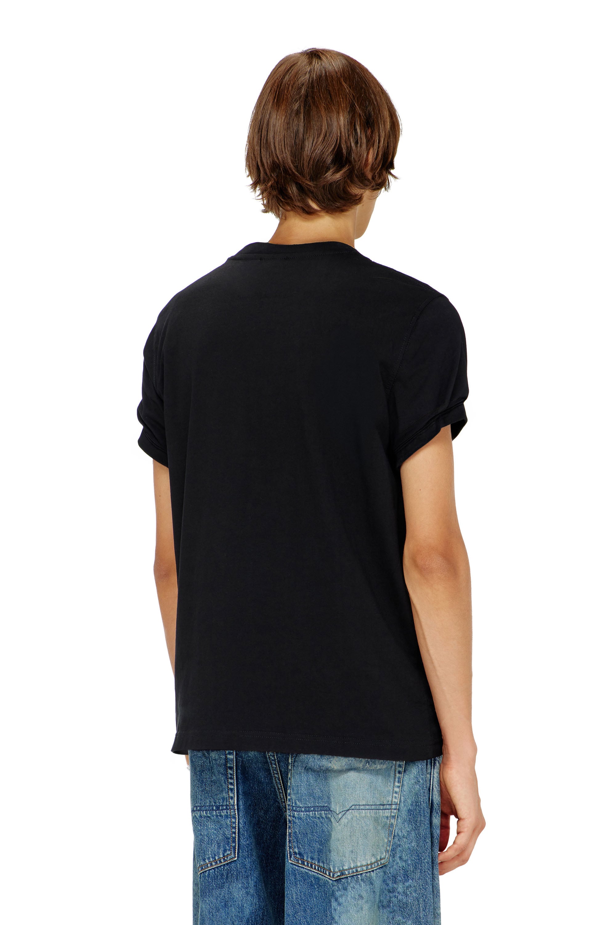 Diesel - T-ADJUST-Q7, Camiseta con logotipo Diesel borroso Hombre in Negro - 4