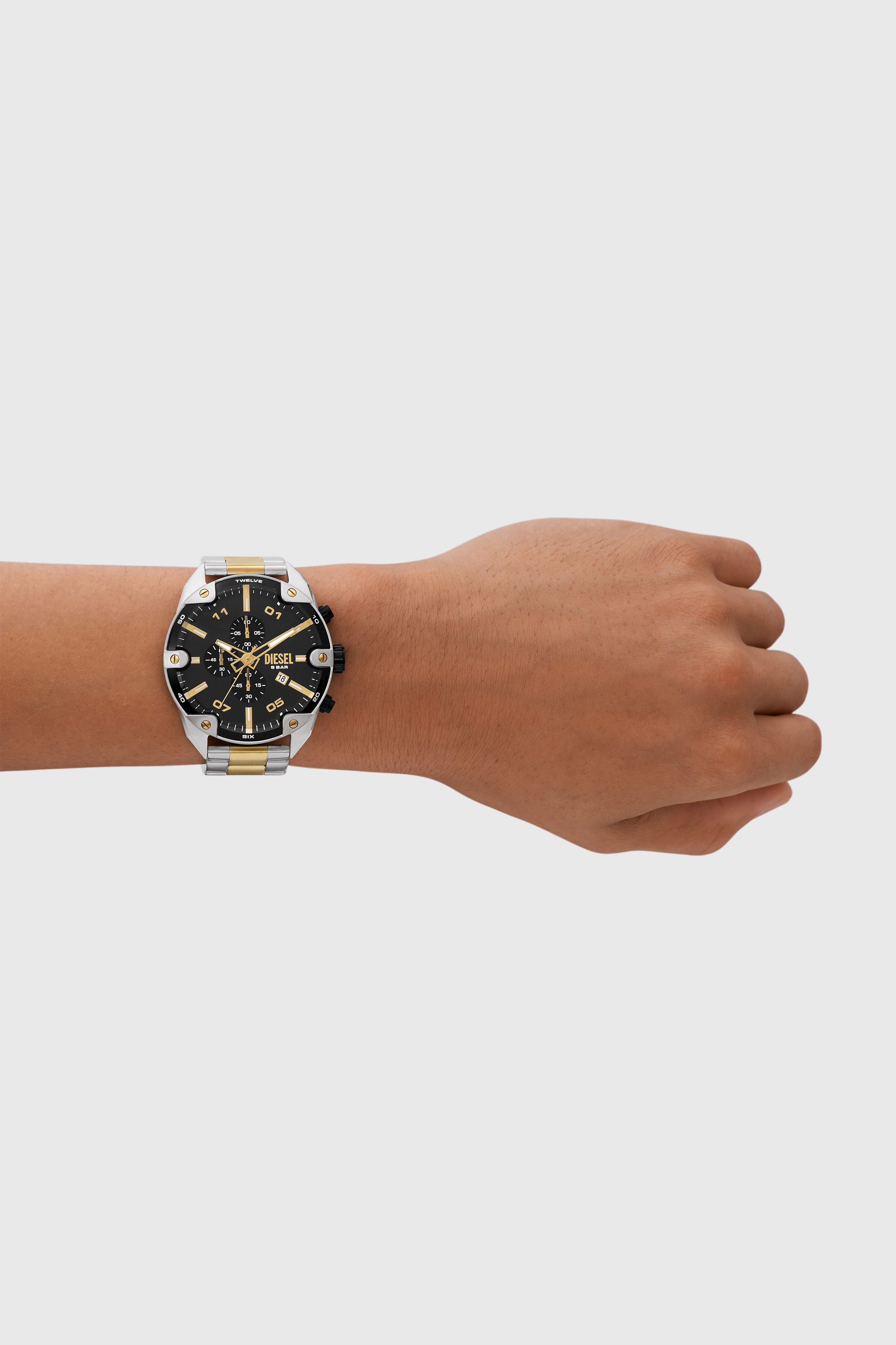 Diesel - DZ4627, Reloj Spiked de acero inoxidable Hombre in Plateado - 4