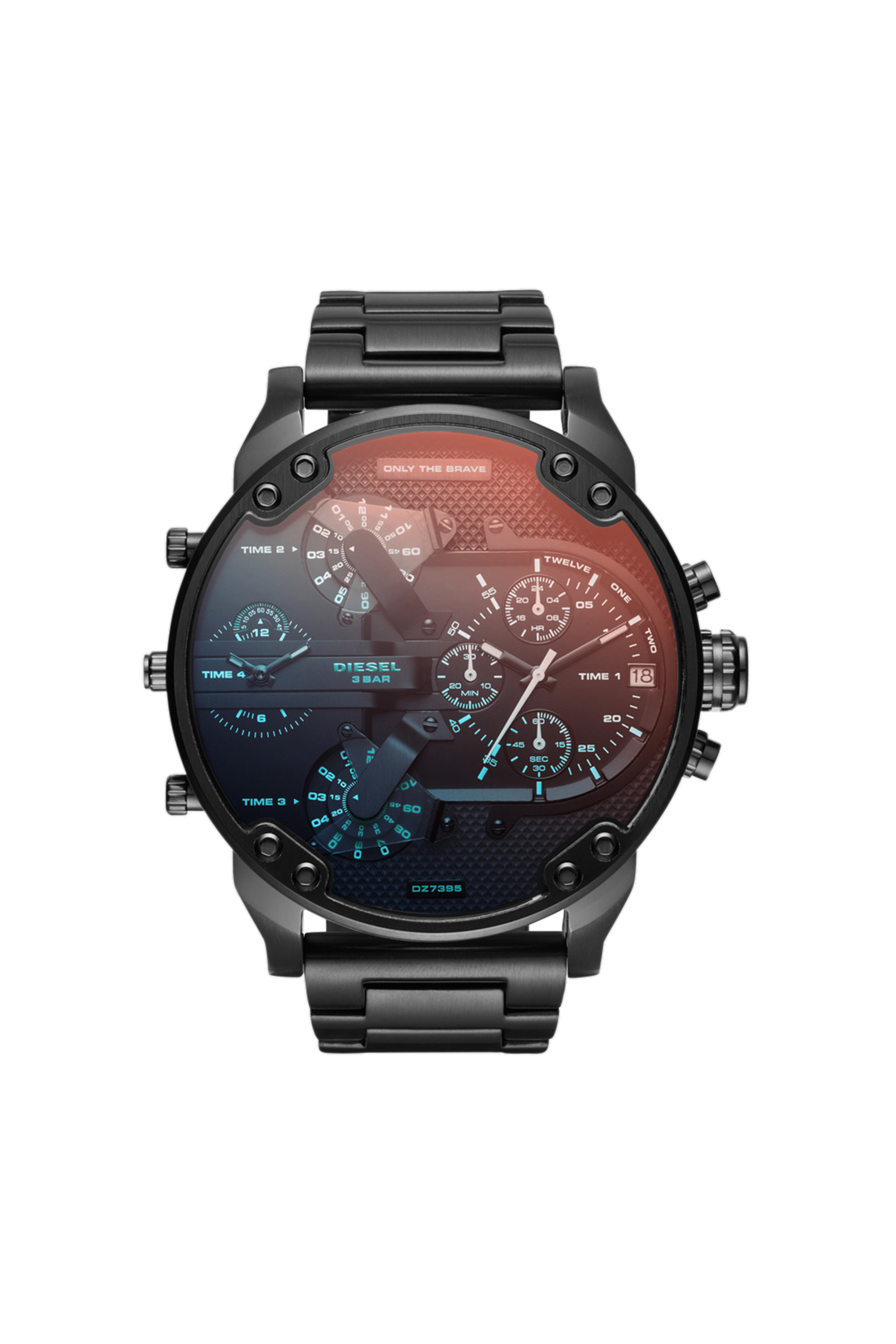 Diesel - DZ7395, Male's Mr. Daddy 2.0 black watch with detailed dial, 57 mm in Black - 1