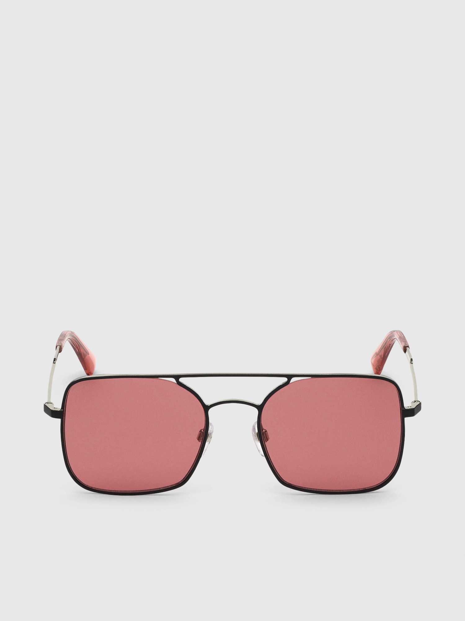 Diesel - DL0302, Unisex's Sunglasses in metal in Pink/Black - 1