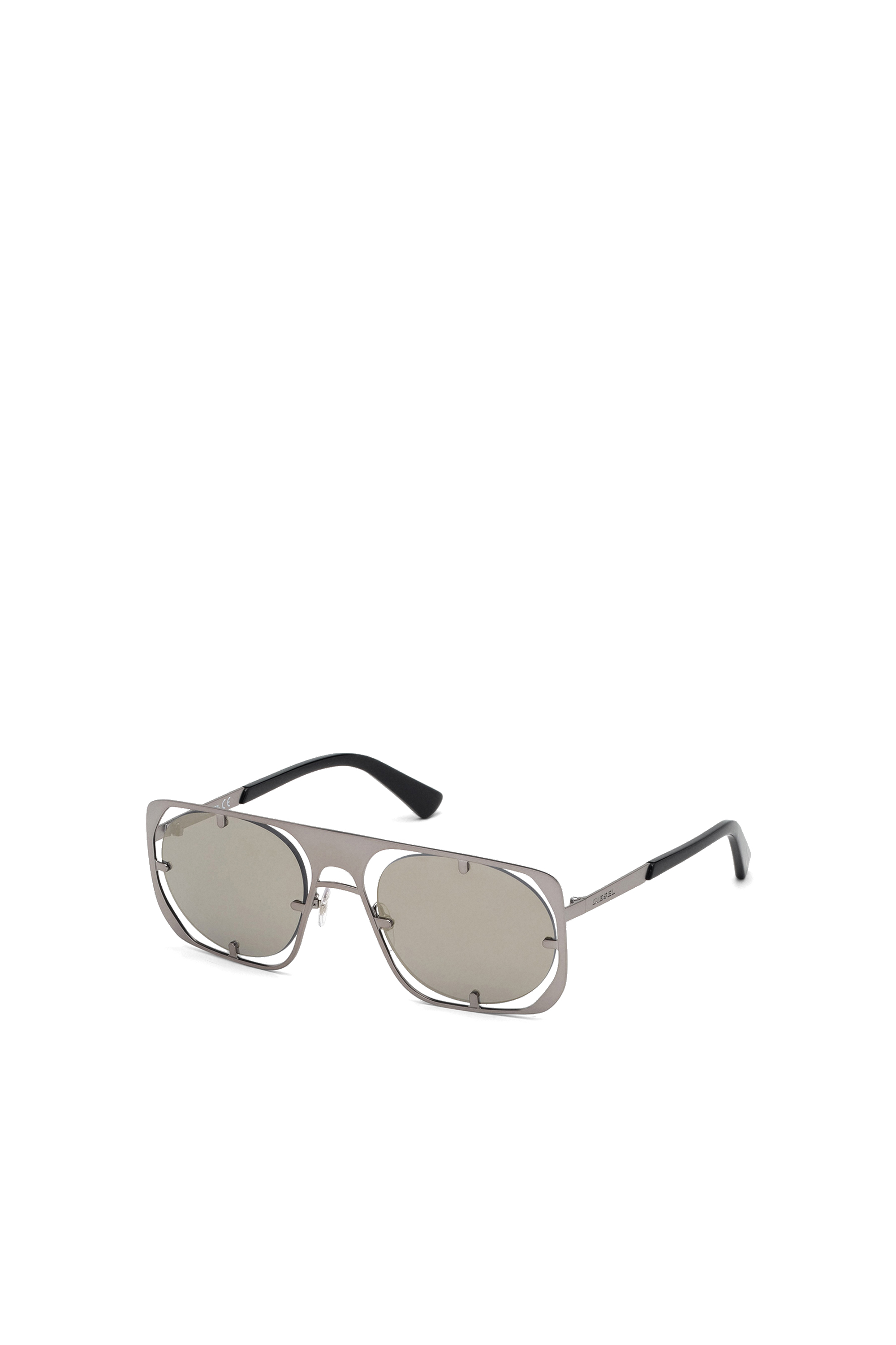 Diesel - DL0305, Man's Sunglasses in metal in Gray/Black - 2