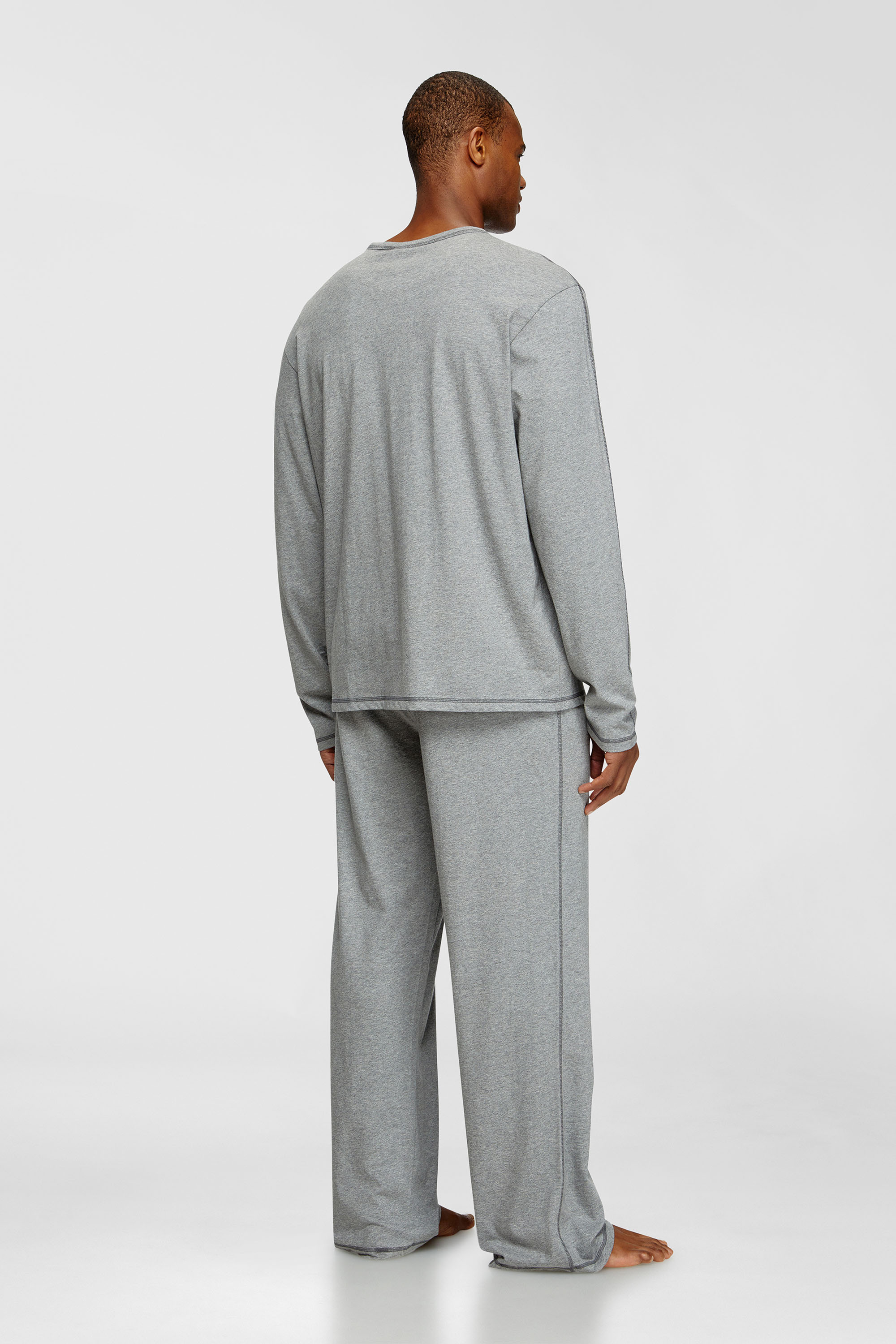 Diesel - SET-NOLAN-D-CORE, Male's Pajamas in cotton jersey in Grey - 1
