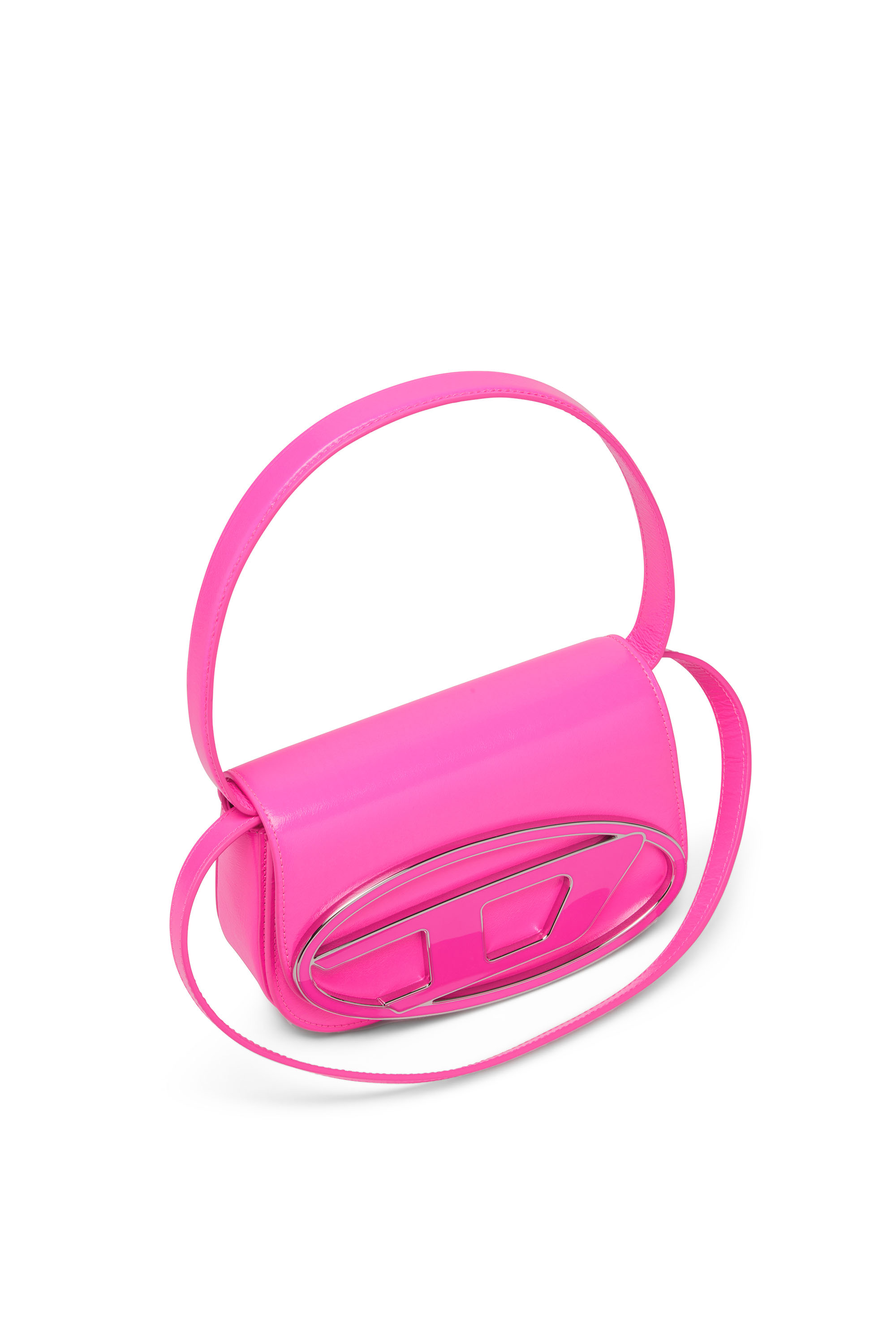 Diesel - 1DR, 1DR - Bolso icónico de hombro de cuero neón Mujer in Rosa - 5