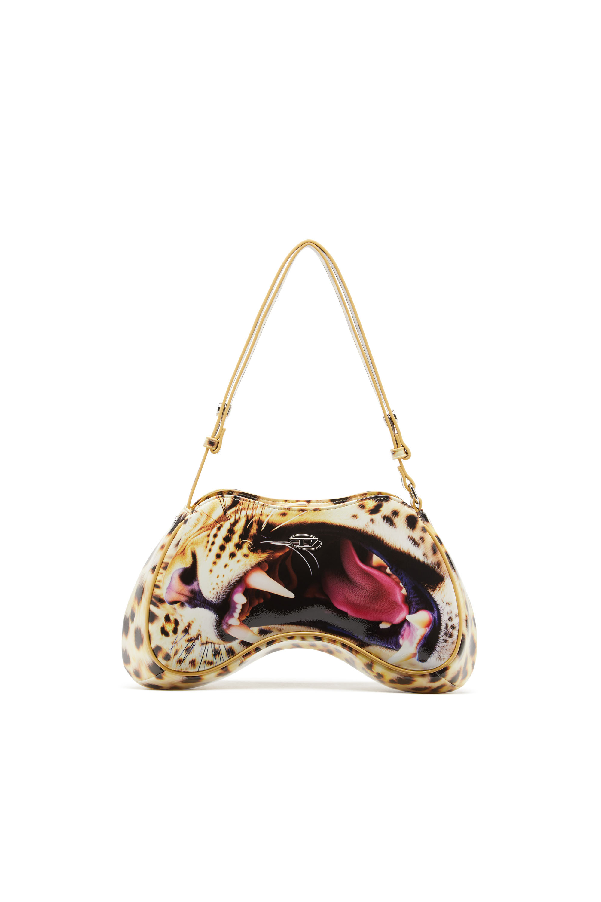 Diesel - PLAY SHOULDER, Play-Sac à bandoulière brillant Femme in Jaune - 1