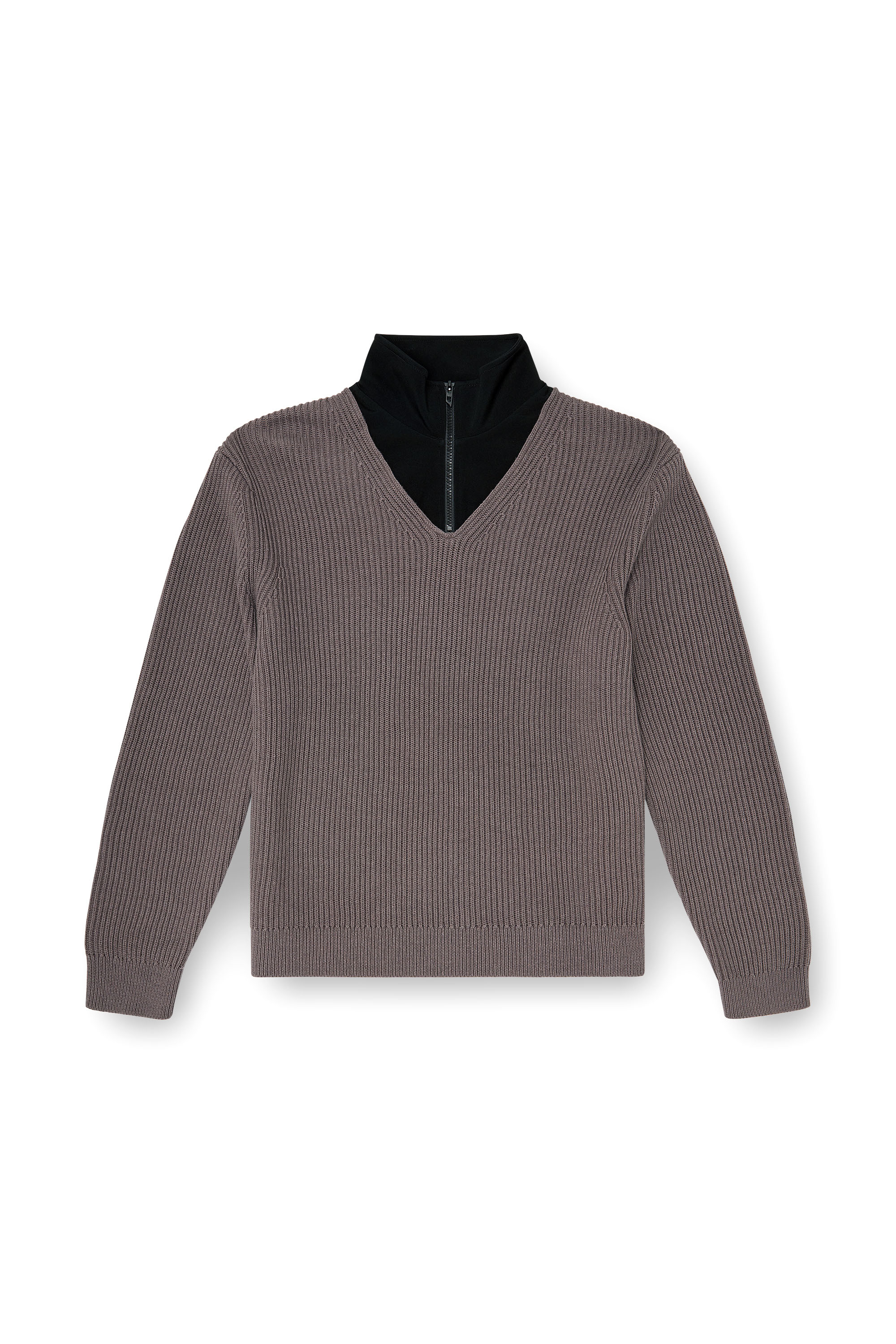 Diesel - K-MAMU, Jersey con media cremallera y cuello superpuesto Hombre in ToBeDefined - 2