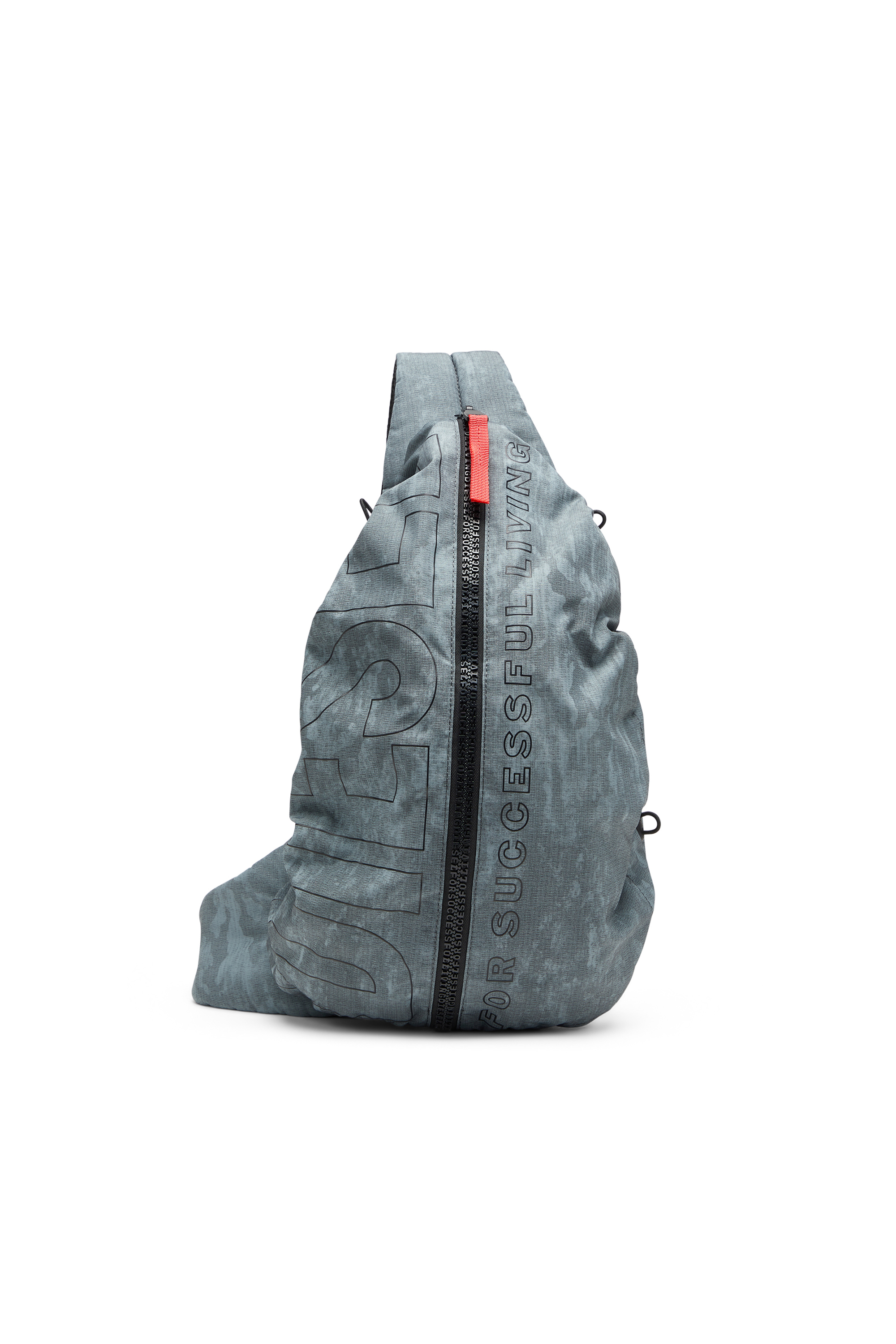 Diesel - ZIP-D SLING BAG X, Unisex's Zip-D Single-shoulder backpack with adjustable strap in Grey - 1