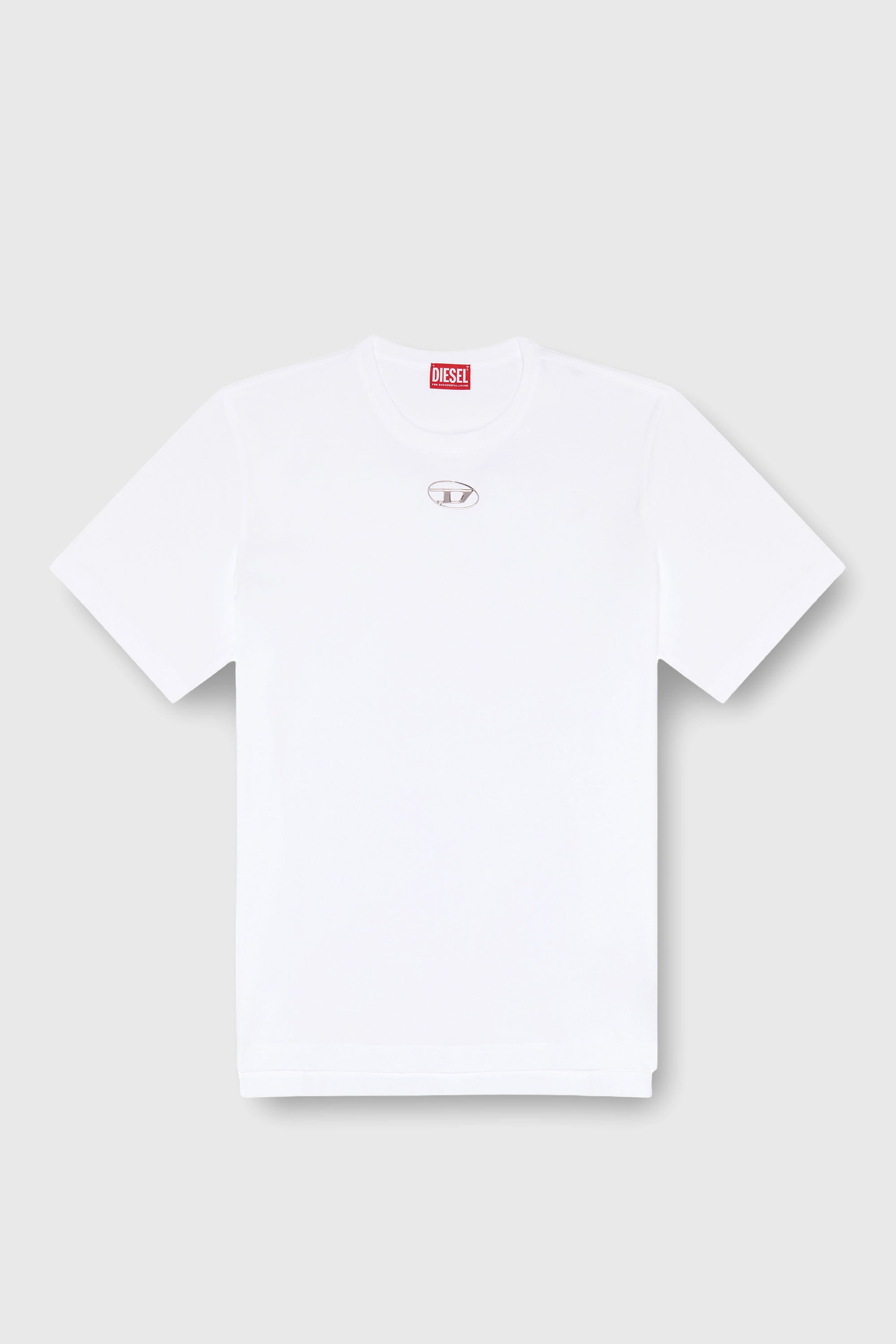 Diesel - T-ADJUST-OD, Man's Crew Neck T-Shirt with Oval D in White - 2