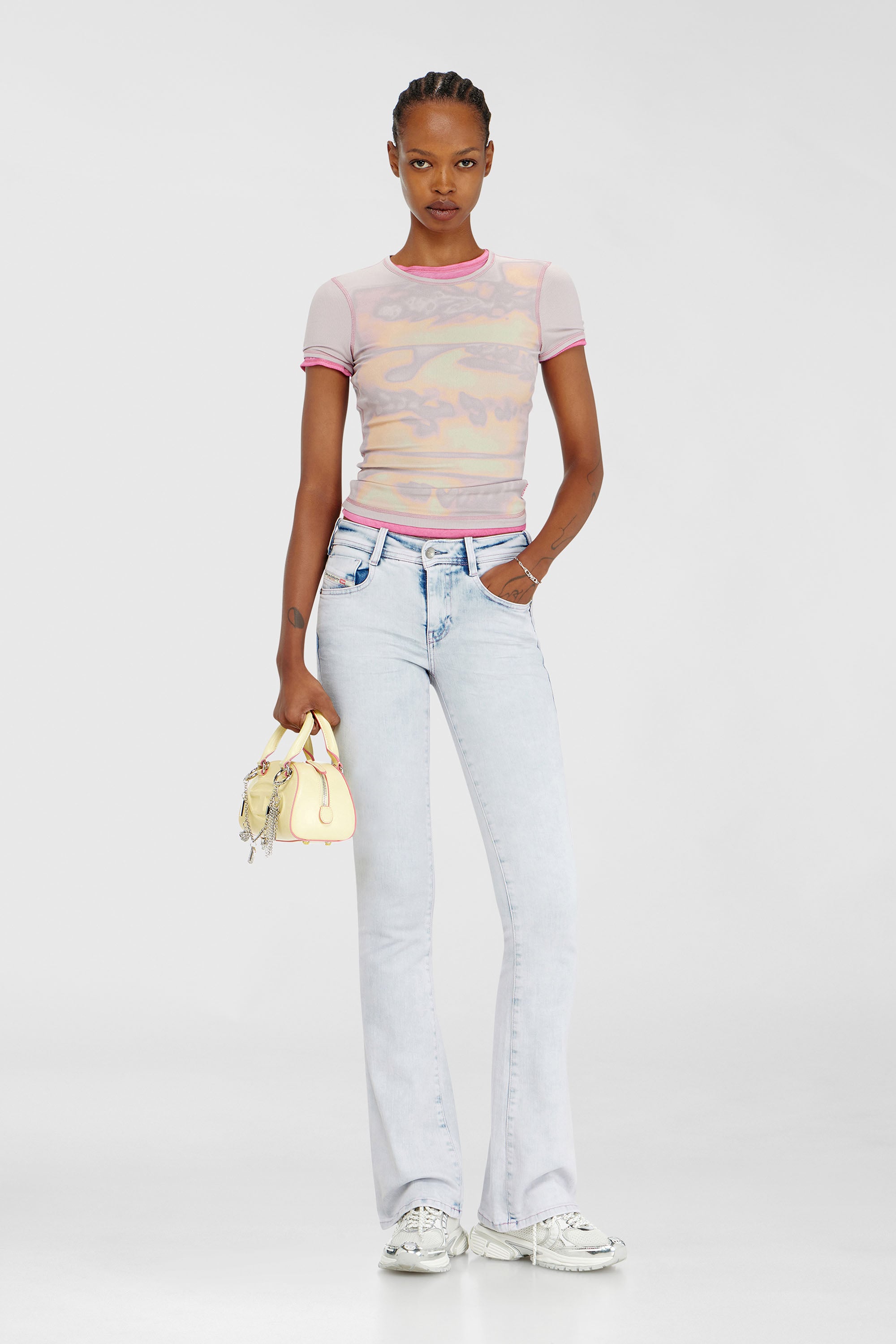 Diesel - Bootcut Jeans 1969 D-Ebbey 0HDBH Mujer, Azul Claro - 1