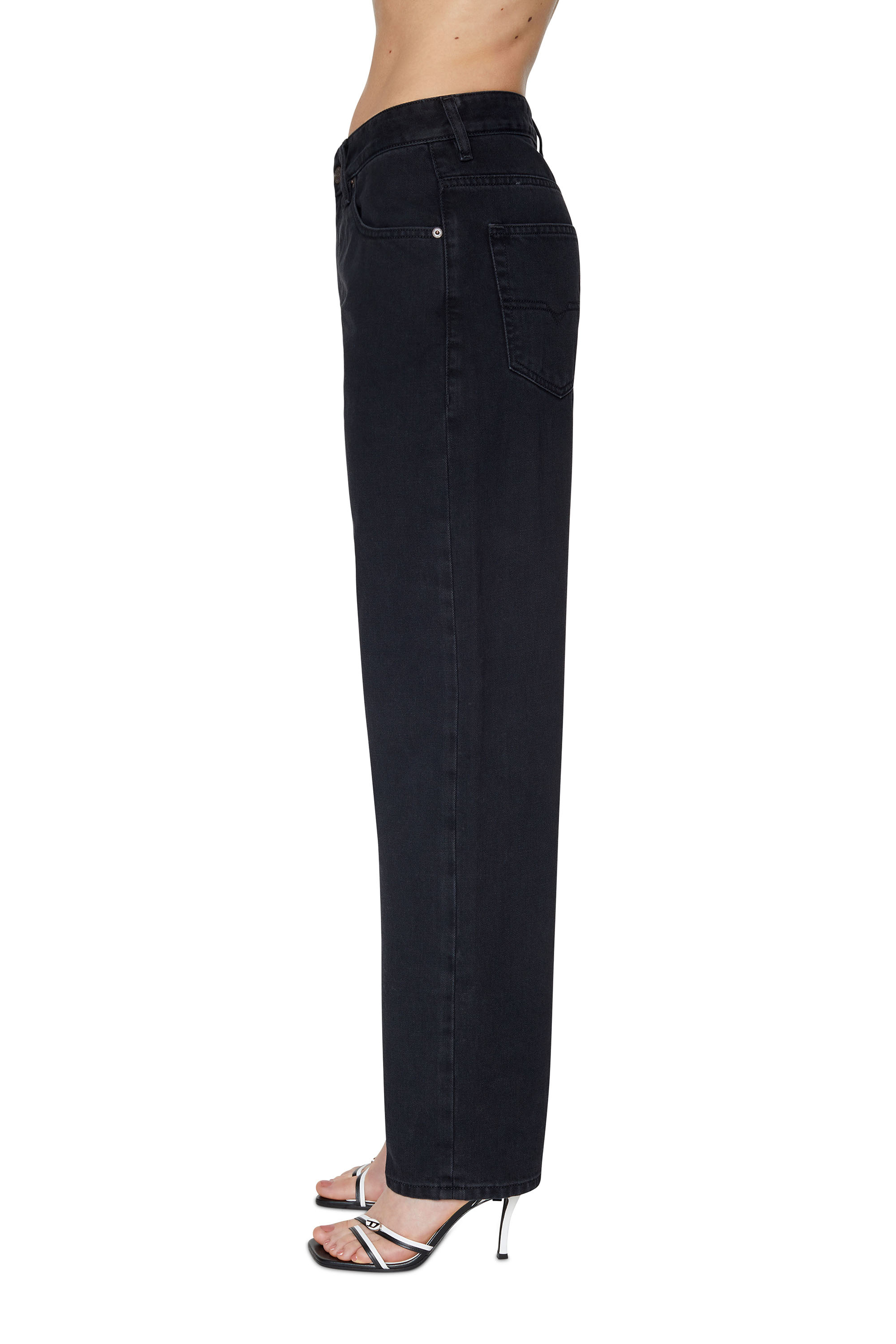 Diesel - Straight Jeans 1999 D-Reggy Z09RL Mujer, Negro/Gris oscuro - 6