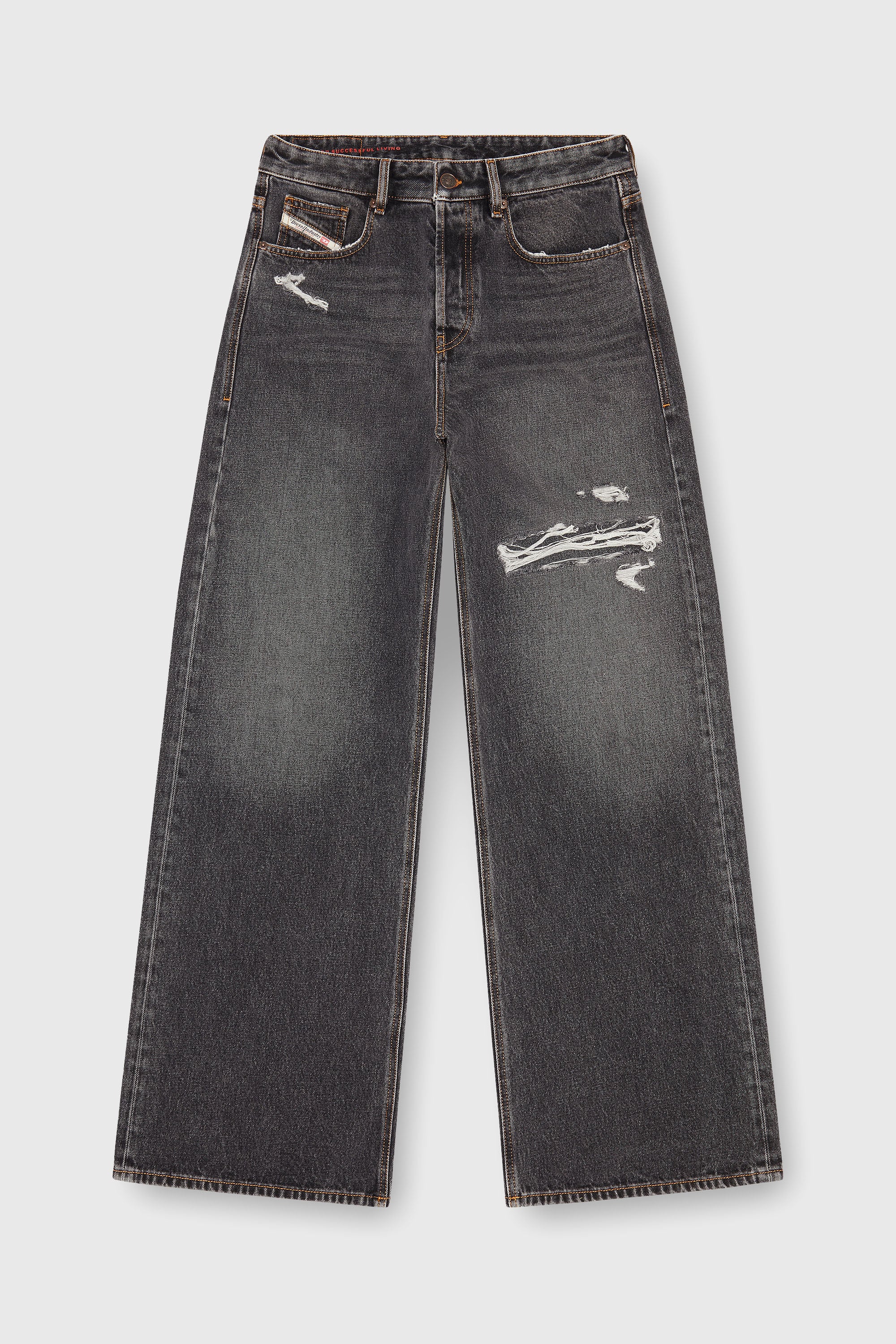 Diesel - Man's Relaxed Jeans D-Rise 007F6, Black/Dark grey - 4