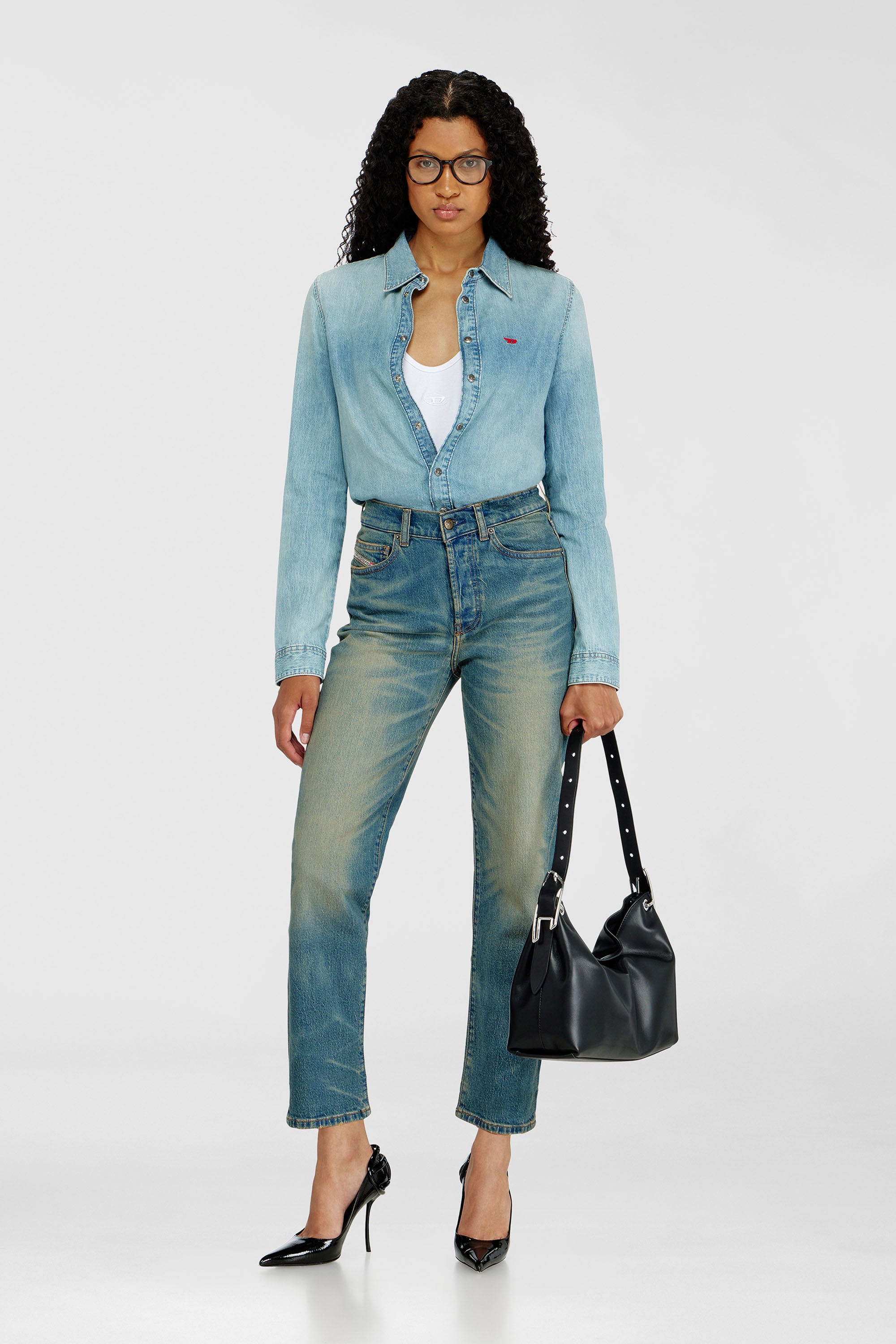 Diesel - Woman's Regular Jeans 1981 D-Went 0KBBP, Medium blue - 2
