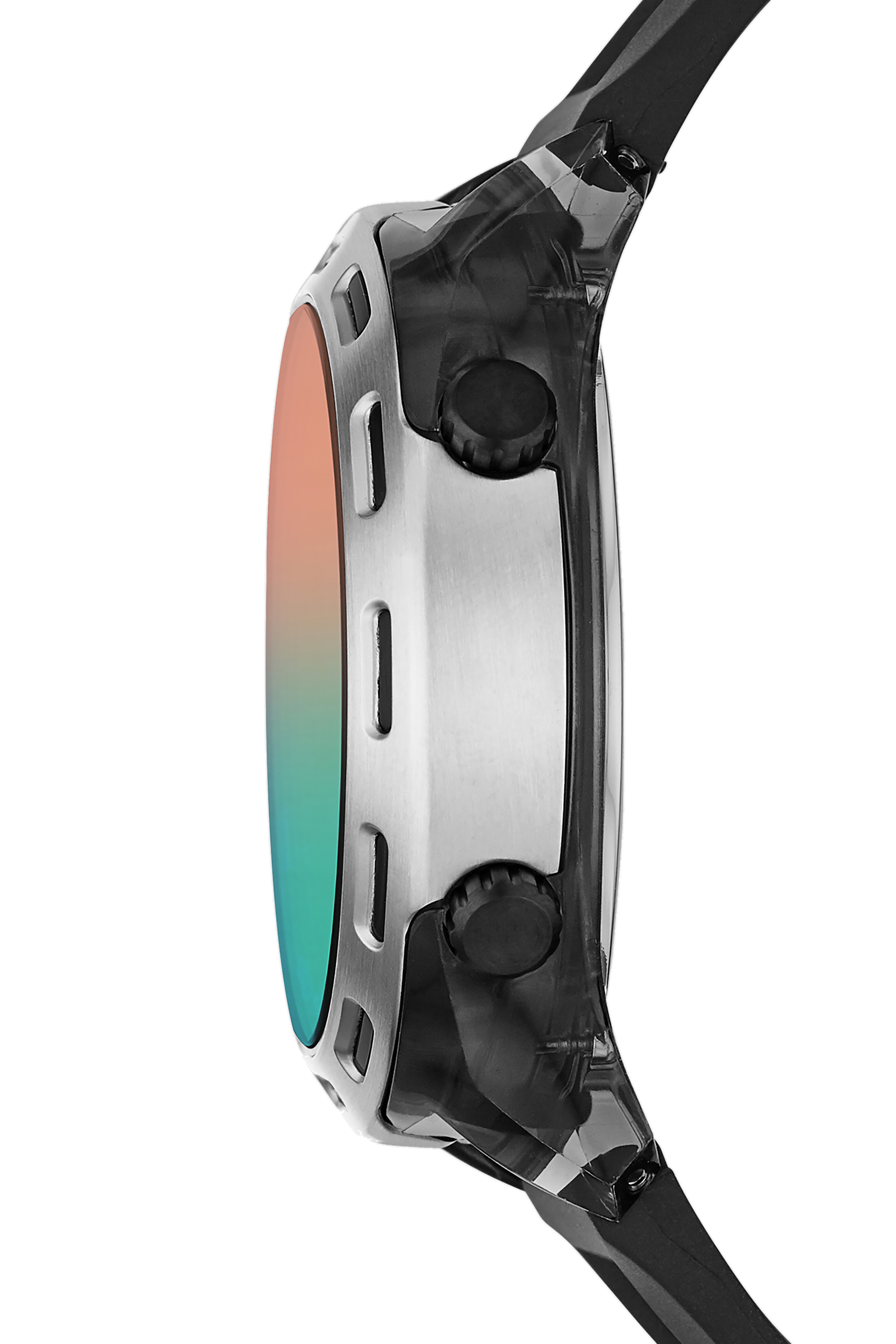 Diesel - DZ1893, Man's Crusher digital black silicone watch in Black - 2