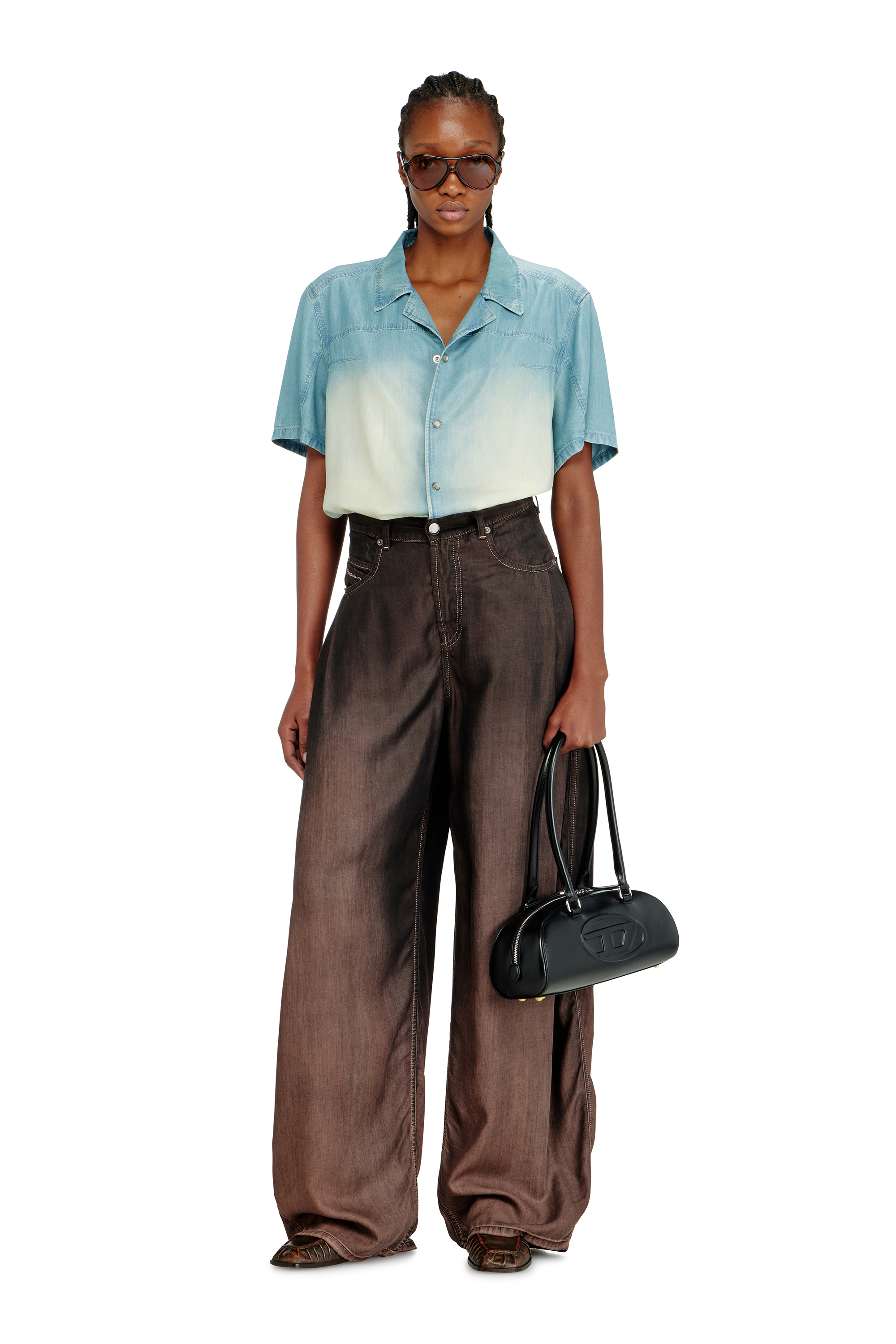 Diesel - Relaxed Jeans 1987 D-Khelz 068YF Mujer, Marr&oacute;n - 1